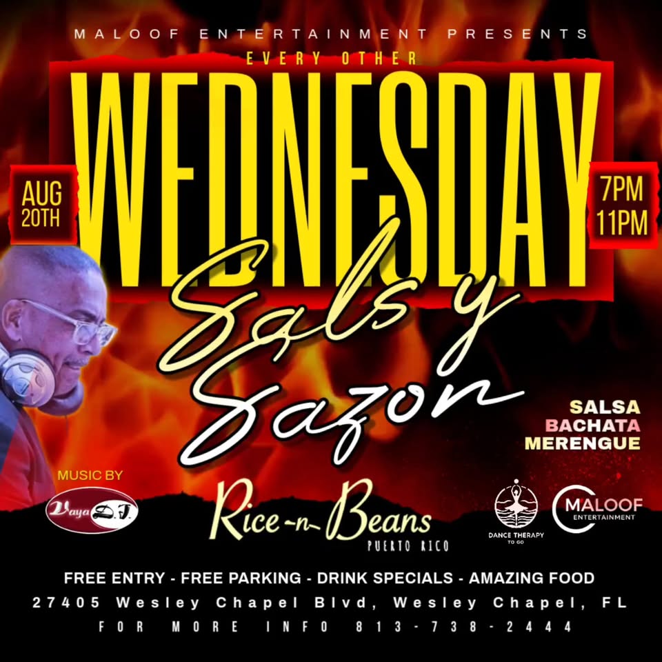 "Sals y Sazón" - Wesley Chapel’s After-Work Latin Wednesdays!