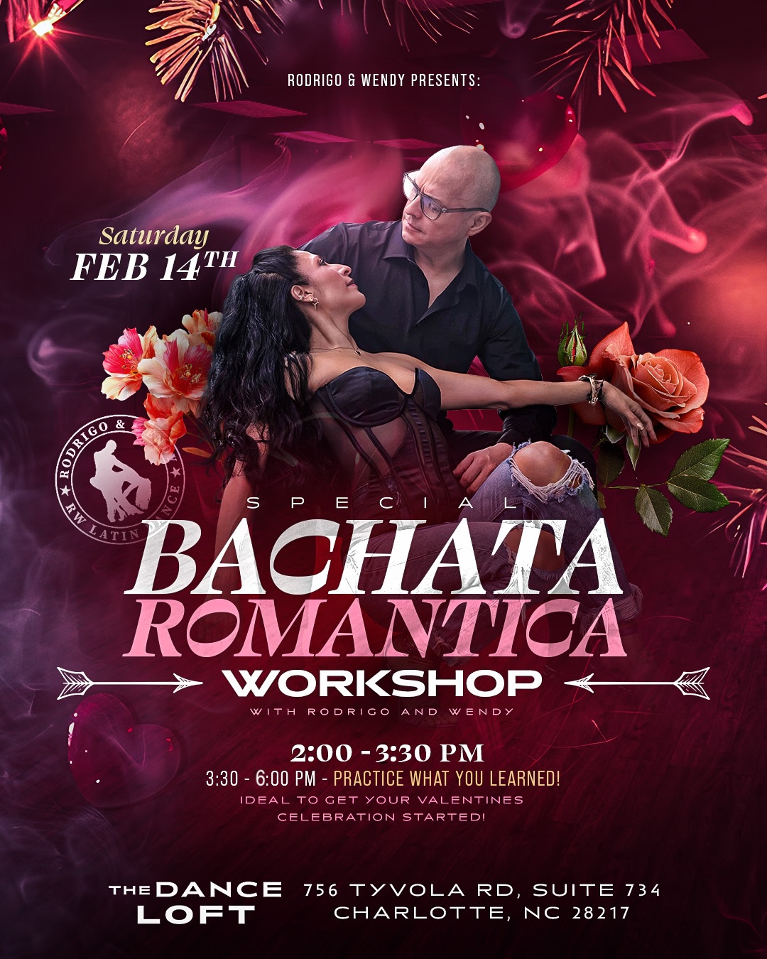 RW Valentines' Bachata Romantica Workshop & Twilight Social - Feb 14 (2-6pm)