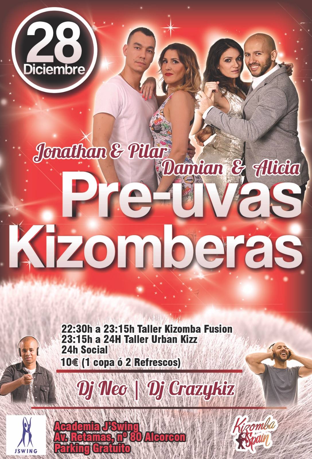 Fiesta Kizombera Pre-Uvas (Viernes 28 de diciembre)