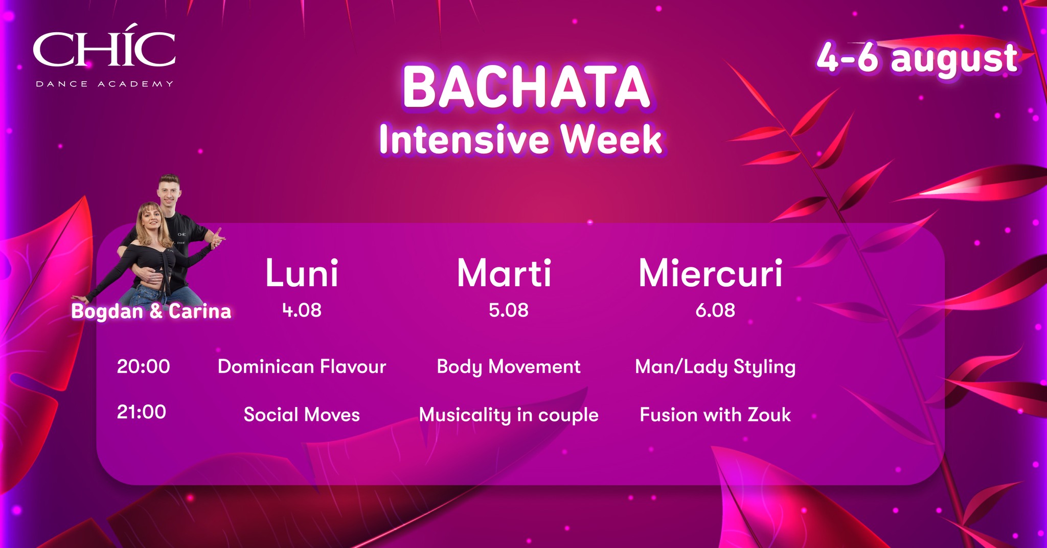 Bachata Intensive Week I 4-6 August