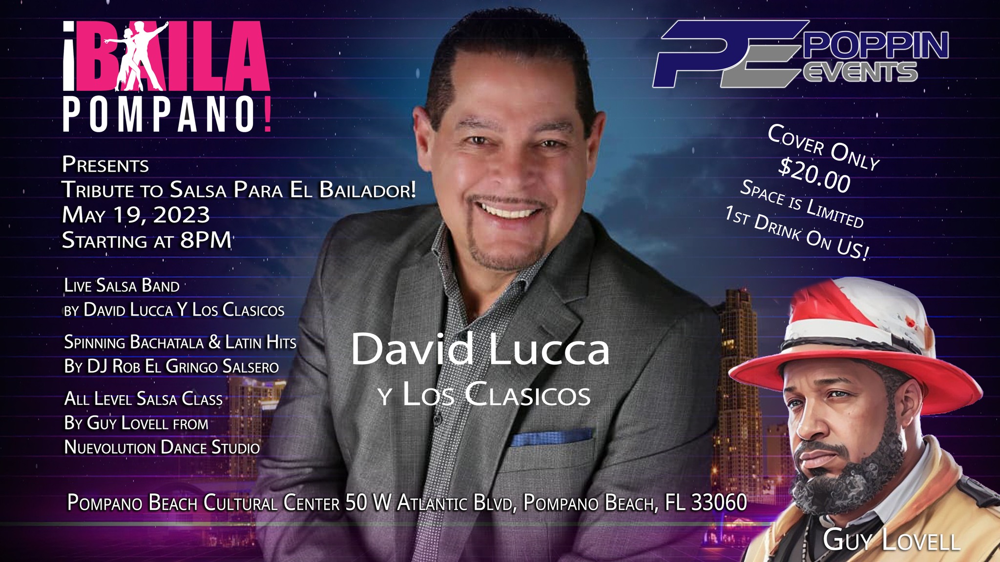 Baila Pompano & Poppin Events Presents Tribute to Salsa Para El Bailador!