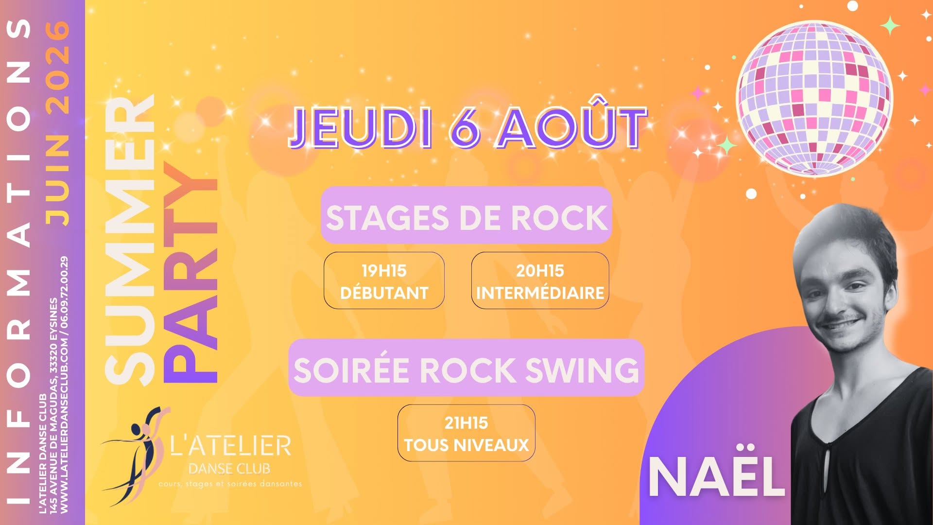 STAGES DE ROCK & SOIRÉE ROCK SWING - SUMMER PARTY 🌸