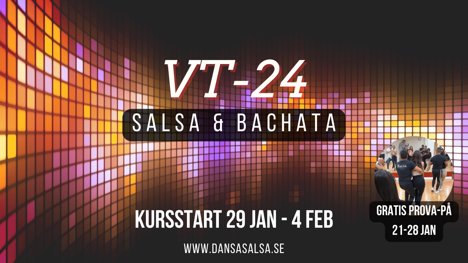 Salsa & bachata! Öppet hus 21 1-28 1💃🏻Terminsstart 29 1-4 2