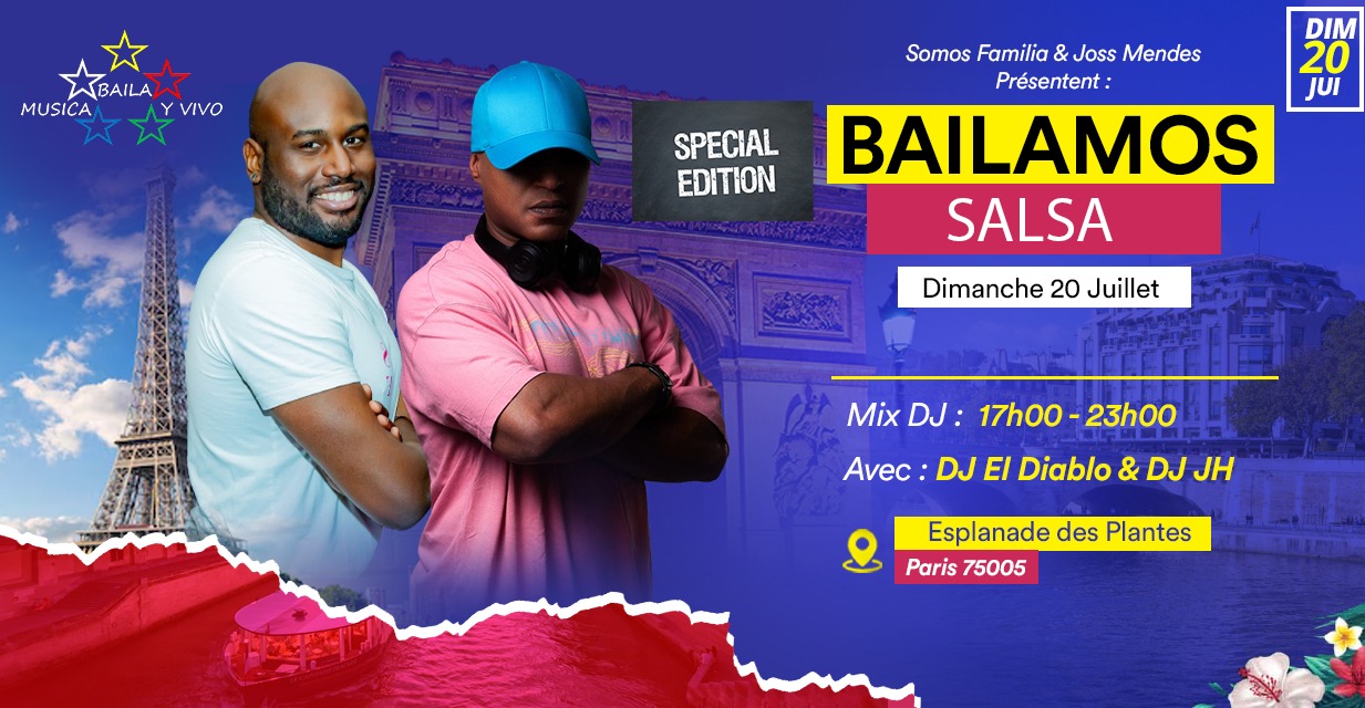 Bailamos Salsa - Esplanade Jussieu - DJ El Diablo & DJ JH - Dimanche 20 Juillet