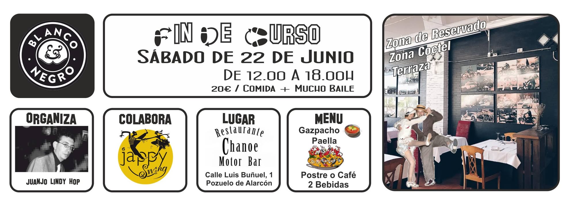 El Sábado 22 de Junio Fin de Curso para alumnos y amigos.