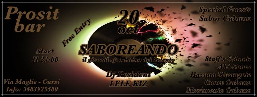 Saboreando-Il Giovedì Afro Latino @Prosit Bar