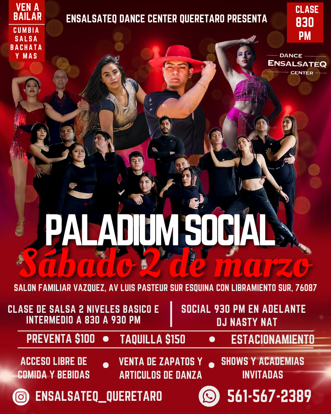 PALADIUM SOCIAL 💃🕺 SALSA, BACHATA & CUMBIA. SÁBADO 2 de marzo