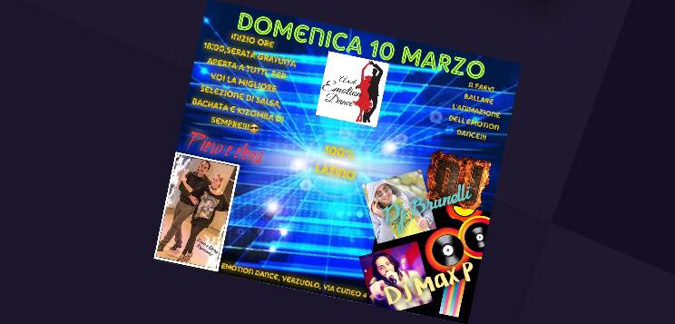 Si balla Caraibico New formula si inizia dalle 18:00 fino a sera