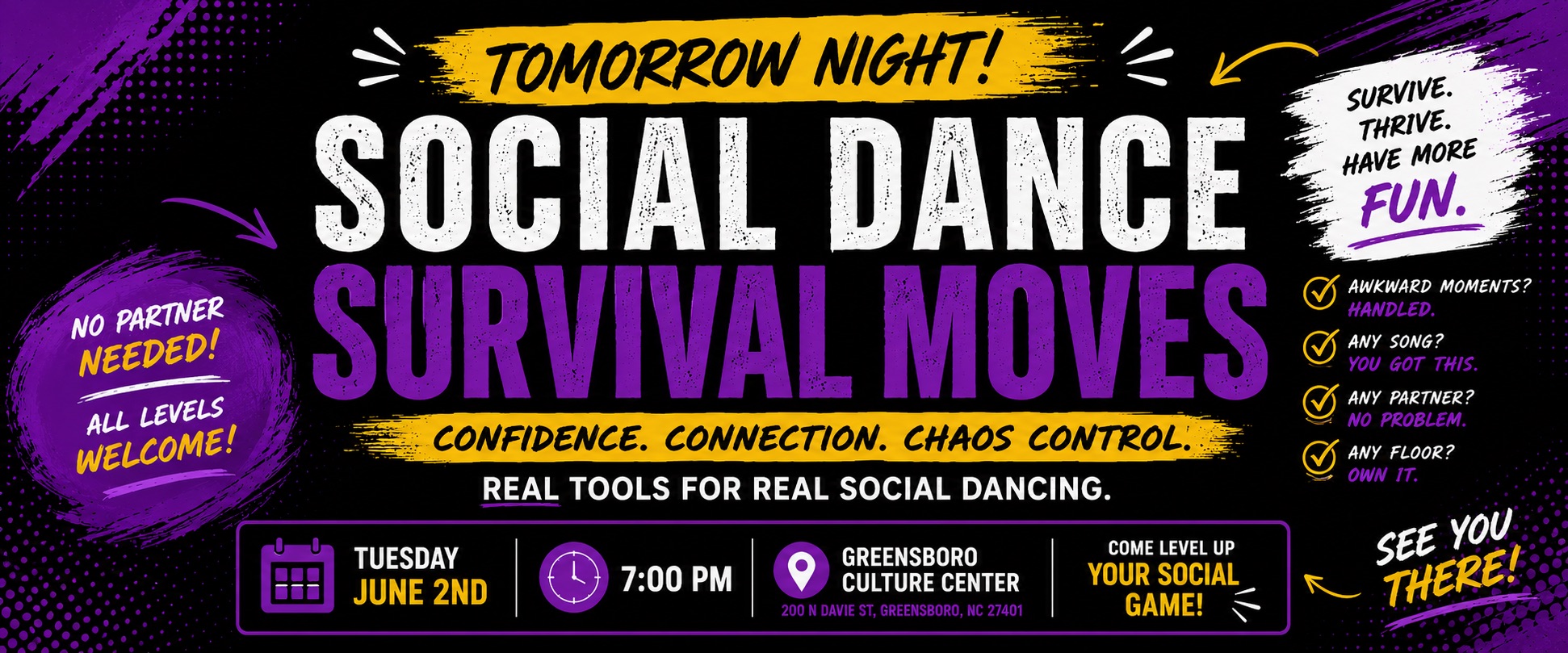SOCIAL DANCE SURVIVAL MOVE with Anthony DeRosa