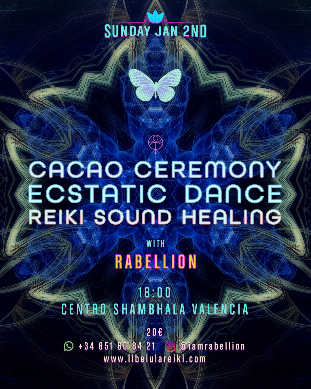 Cacao Ecstatic Dance & Sound Healing @ Shambhala ~ Last one until March!!