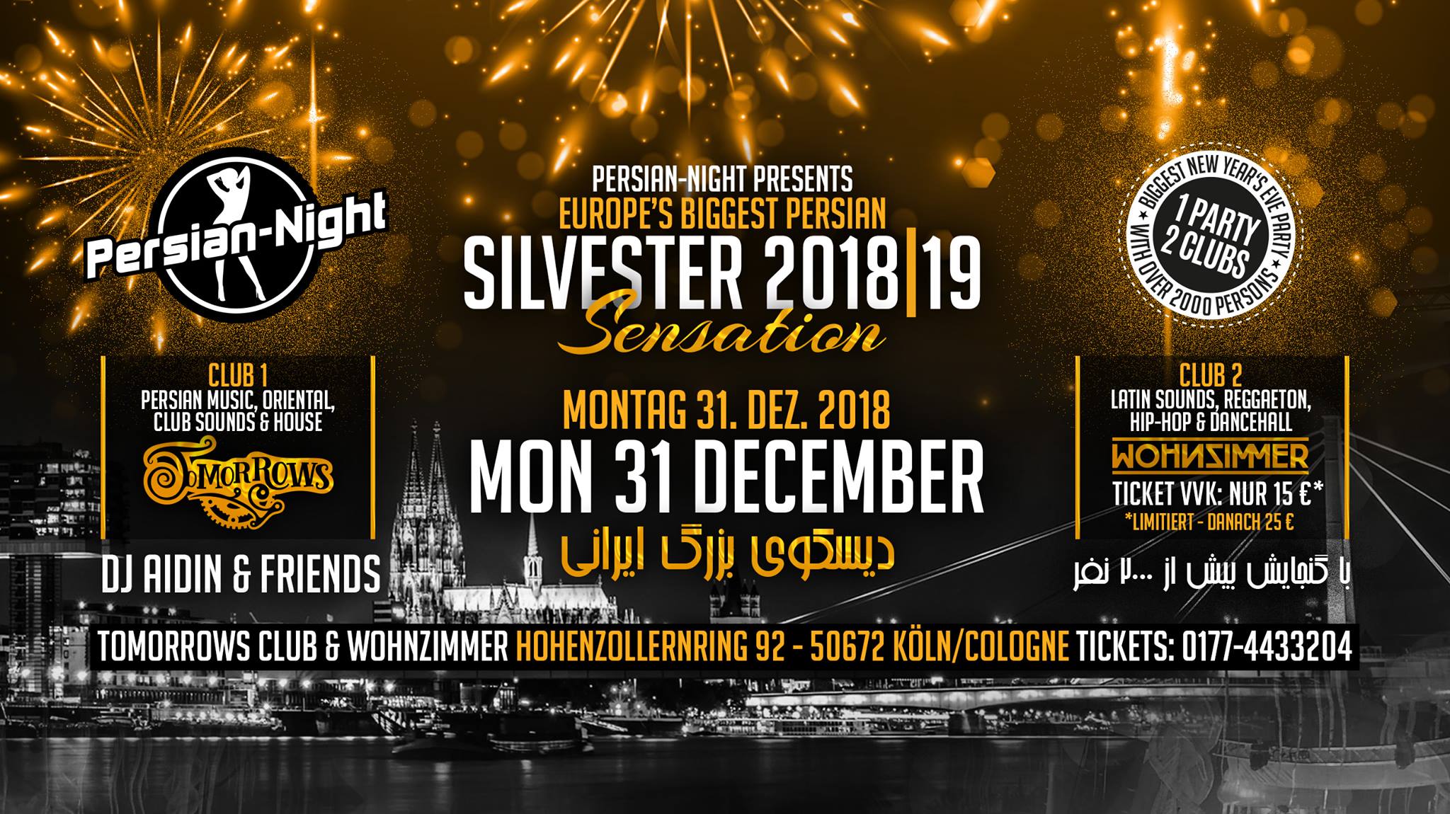MO. 31. DEZ • Silvester Special • Persian-Night • Tomorrows Club