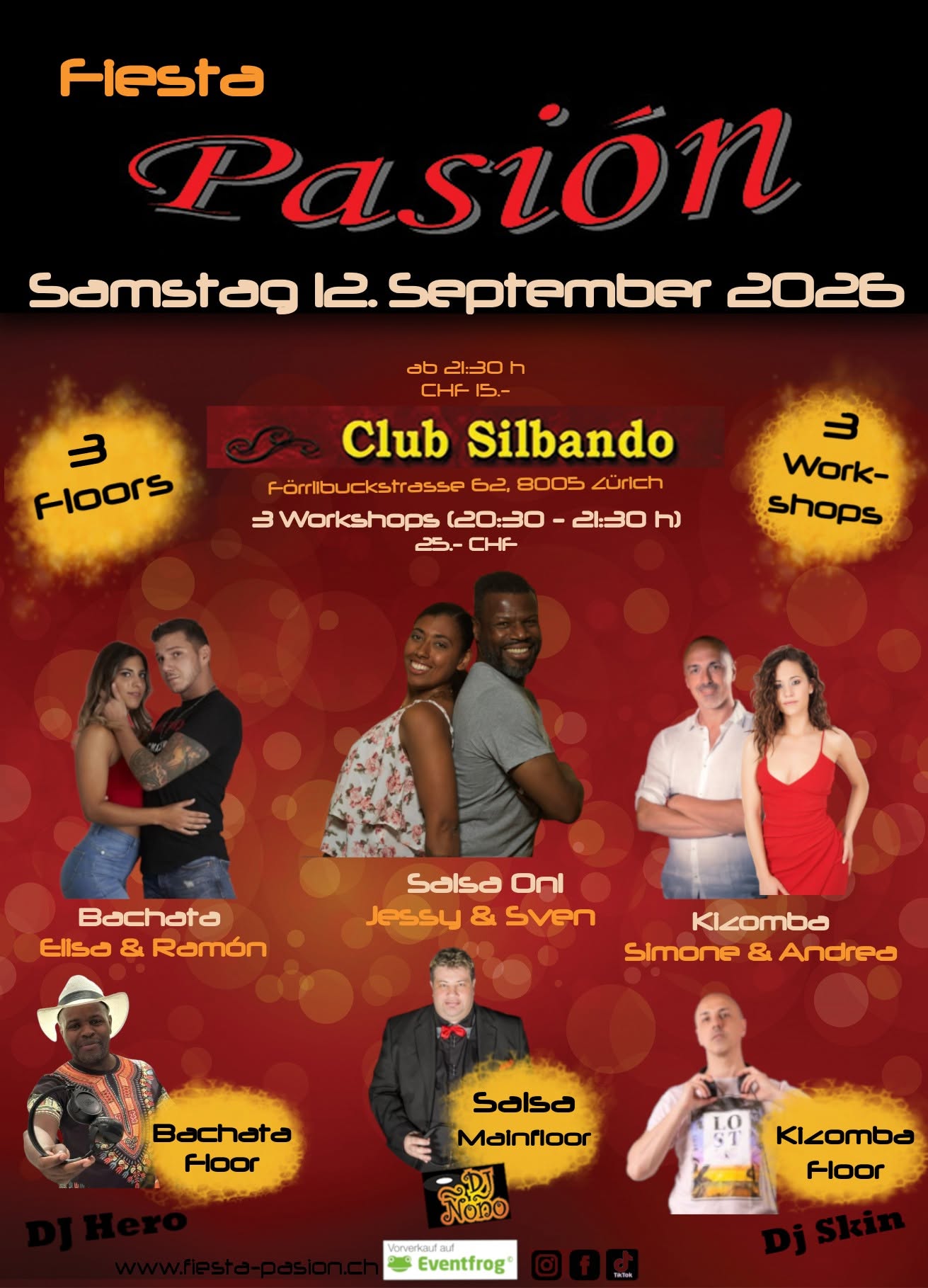 Fiesta Pasión - 3 Workshops & 3 Floors