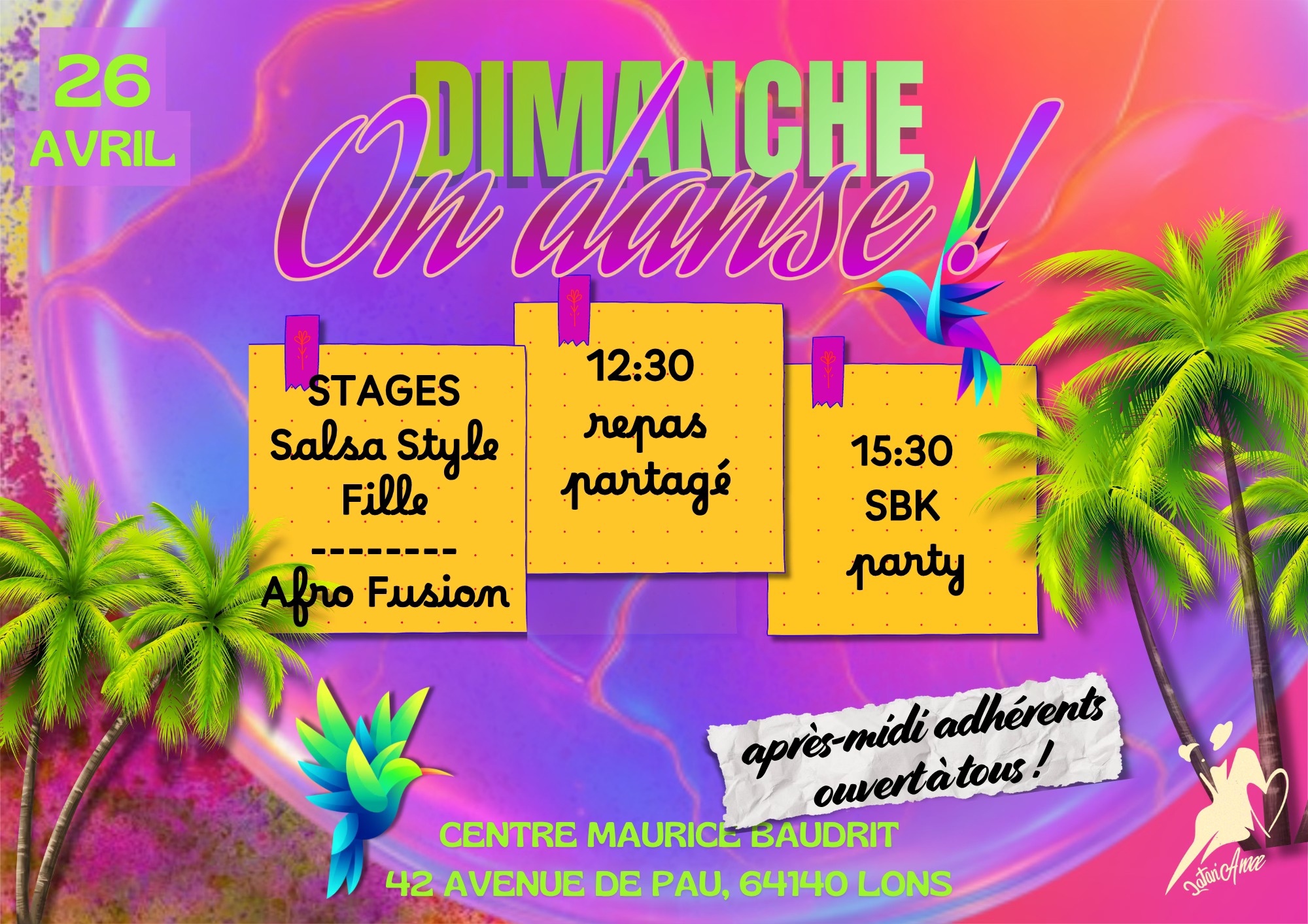 Sunday vibes ! Stages, auberge espagnole et après-midi dansant SBK & +