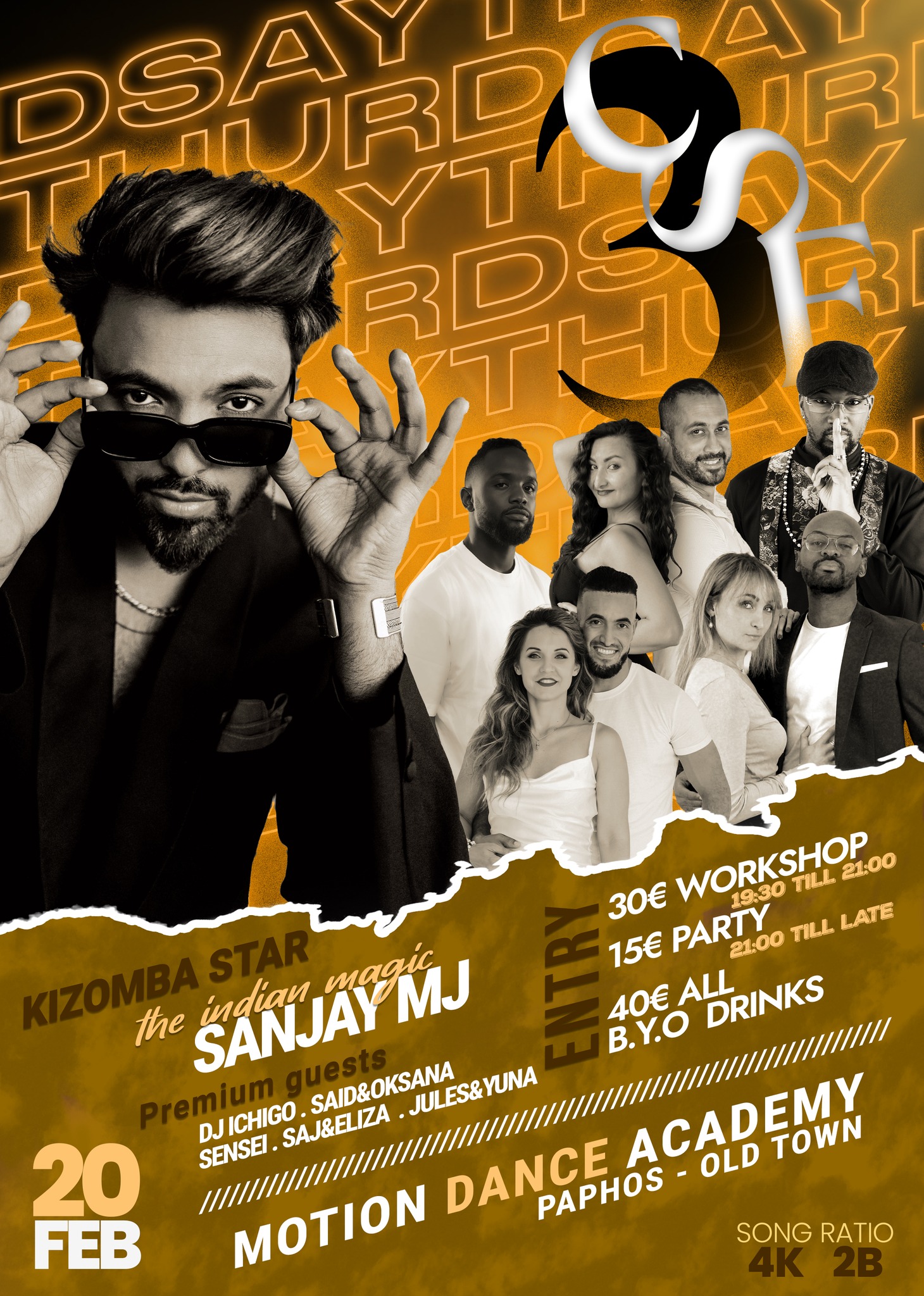 CSF Kizomba Workshop and PreParty in Paphos with SANJAY MJ and VIP guests