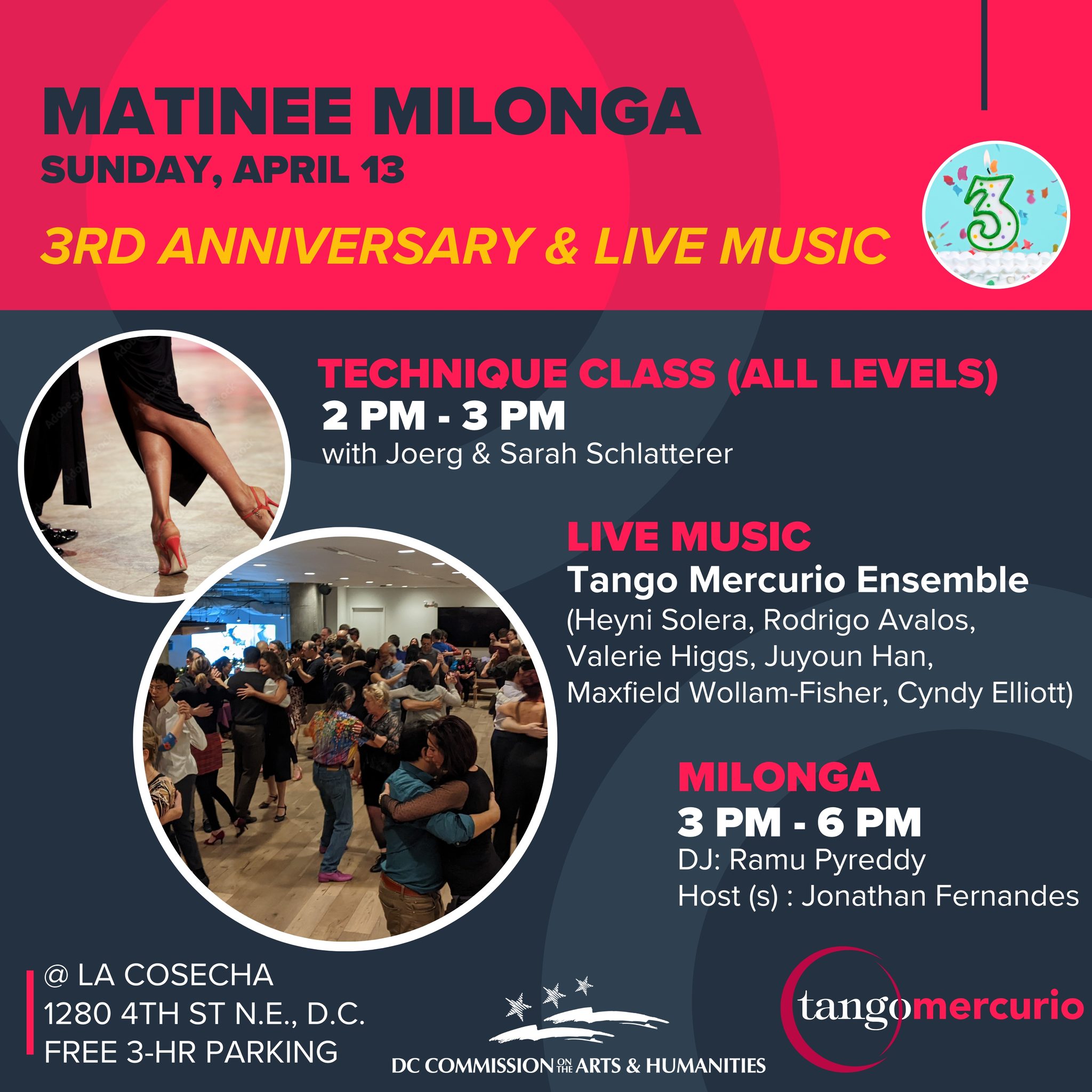 3rd Anniversary Matinee Milonga - April 13
