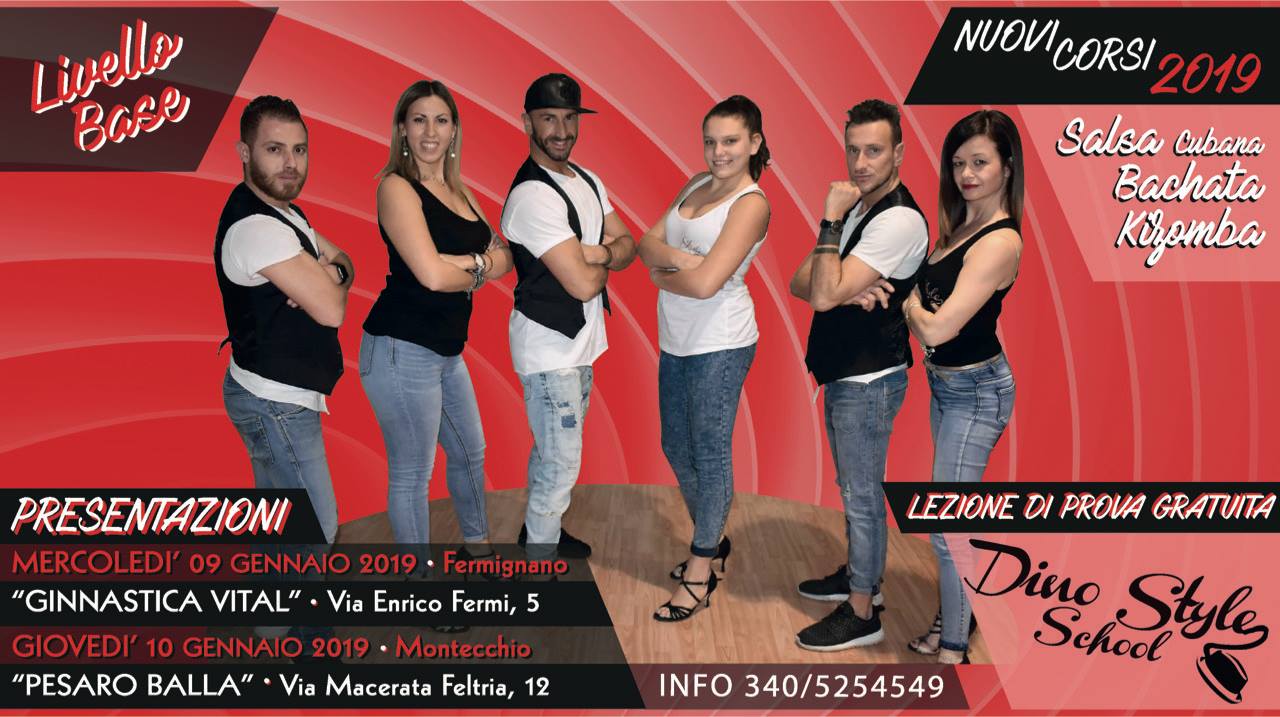 Nuovi corsi 2019 Salsa Cubana Bachata Kizomba