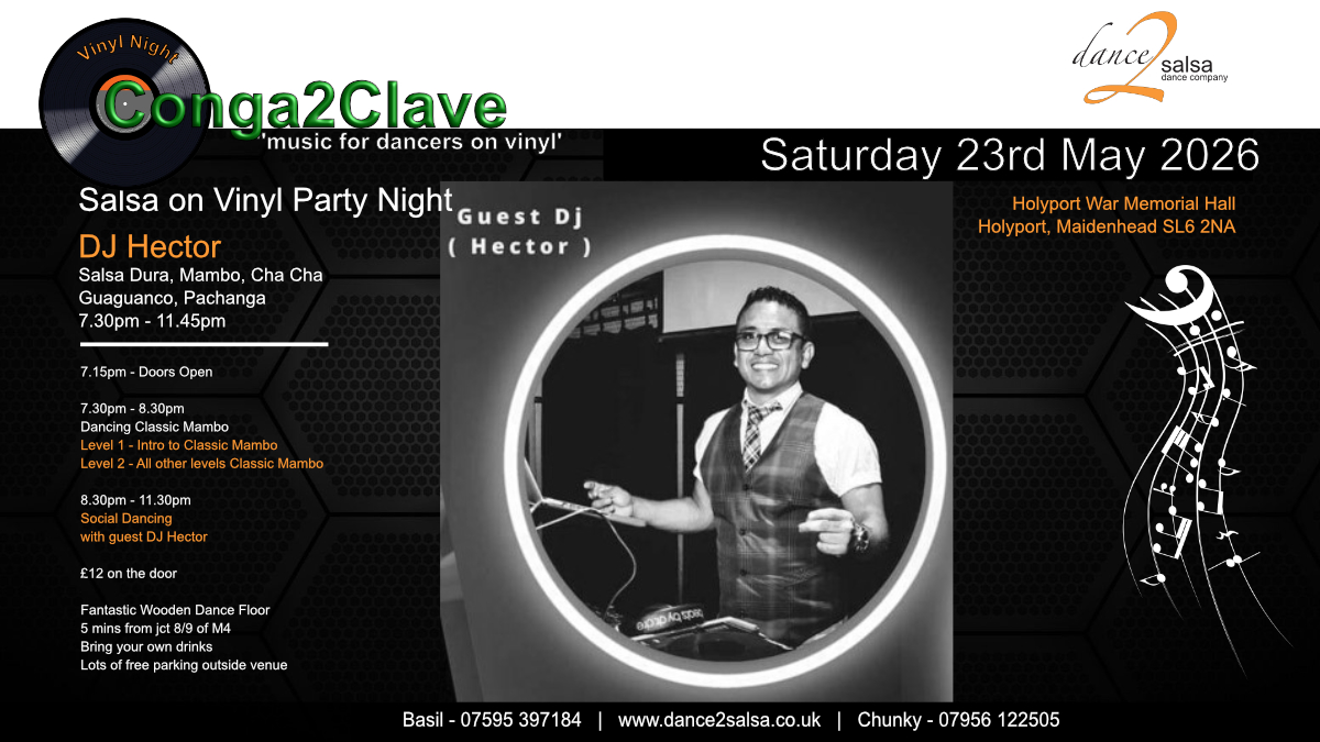 Conga2Clave Vinyl Night with Guest DJ Hector - Classes in Classic Mambo