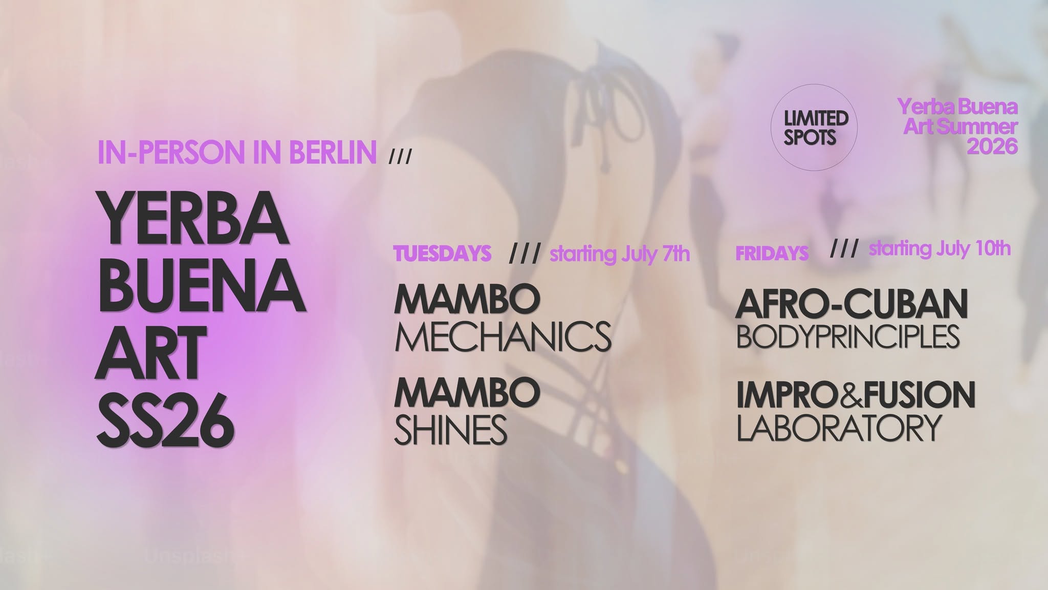NEW In Person classes Mambo, Salsa & Afro-Cuban for all Levels