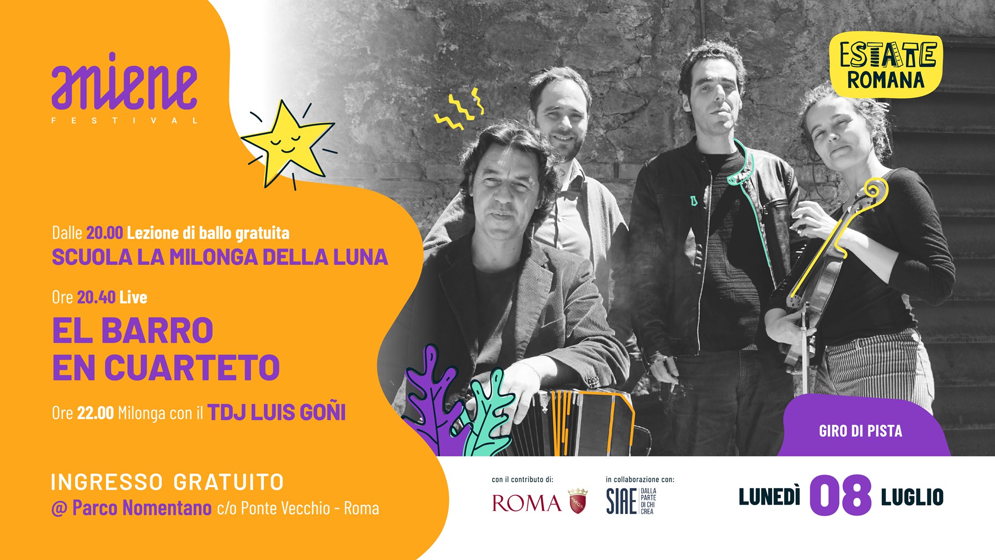 El Barro en Cuarteto •TDJ & Milonga• Aniene Festival- Free Entry