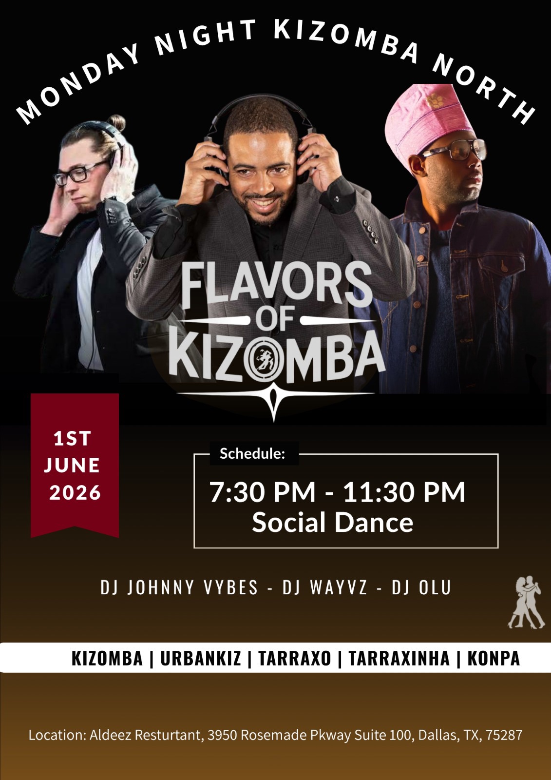 Flavors of Kizomba May, Monday Night Kizomba North