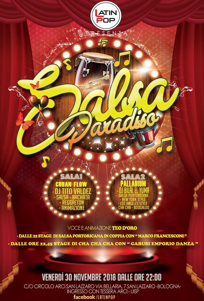 SalsaParadiso serata cuban flow & palladium