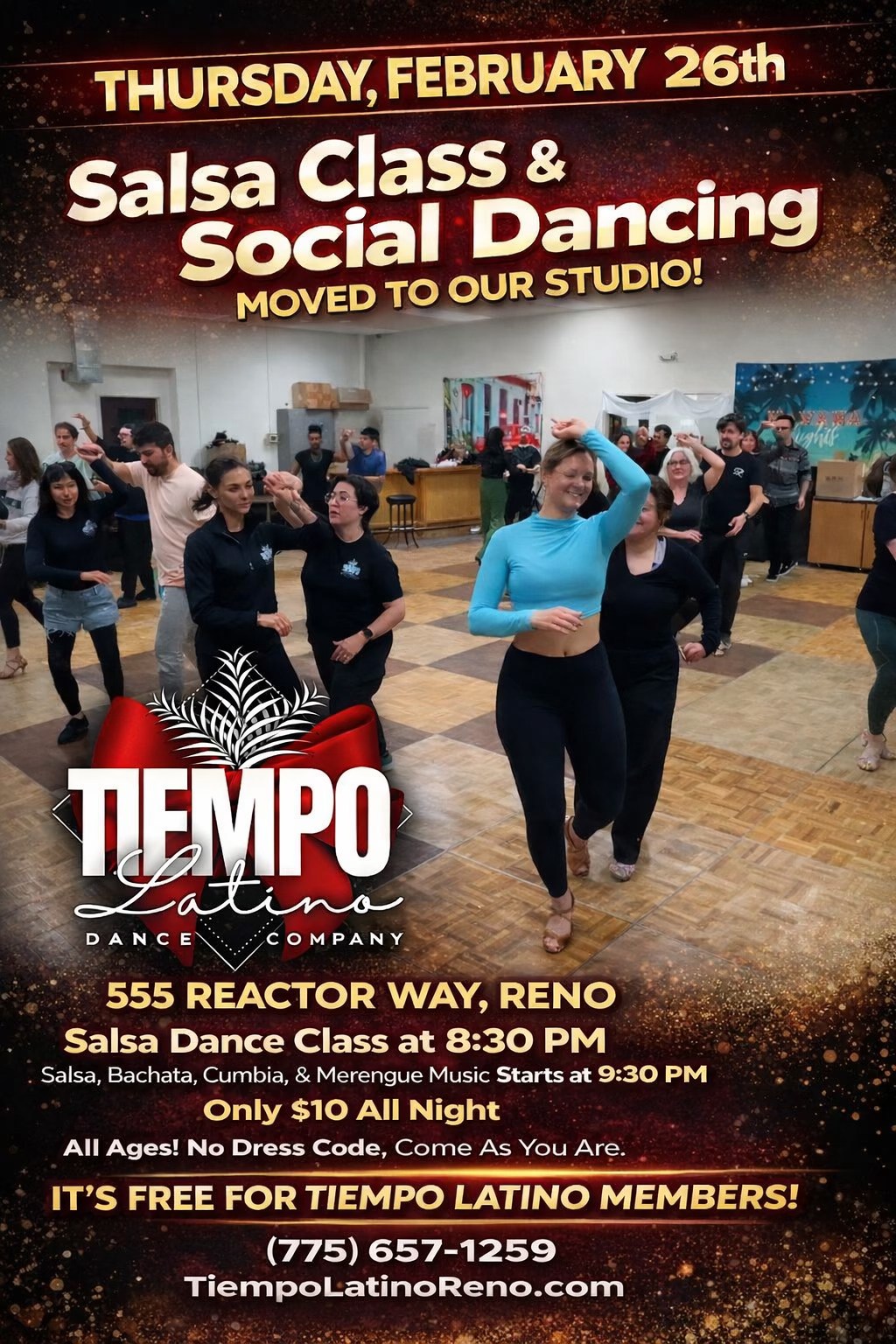 Thursday Salsa Dance Class & Social in Reno.
