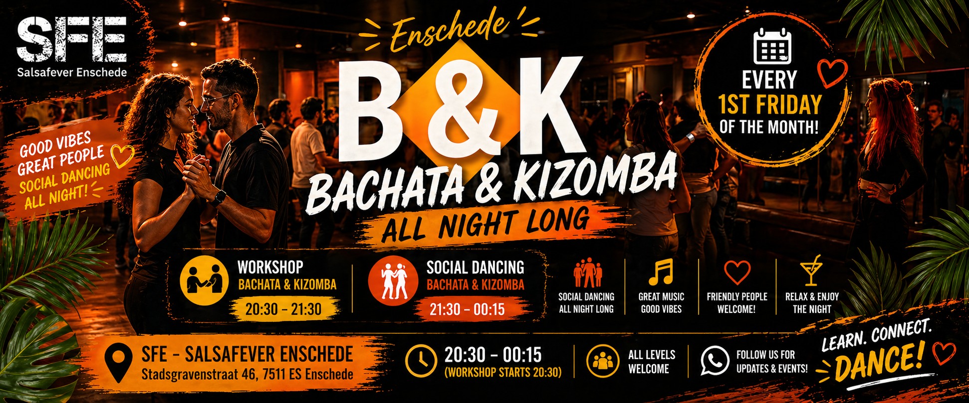 NEW - B&K Night (Bachata & Kizomba) Enschede 💃🕺 - Every First Friday Of The Month