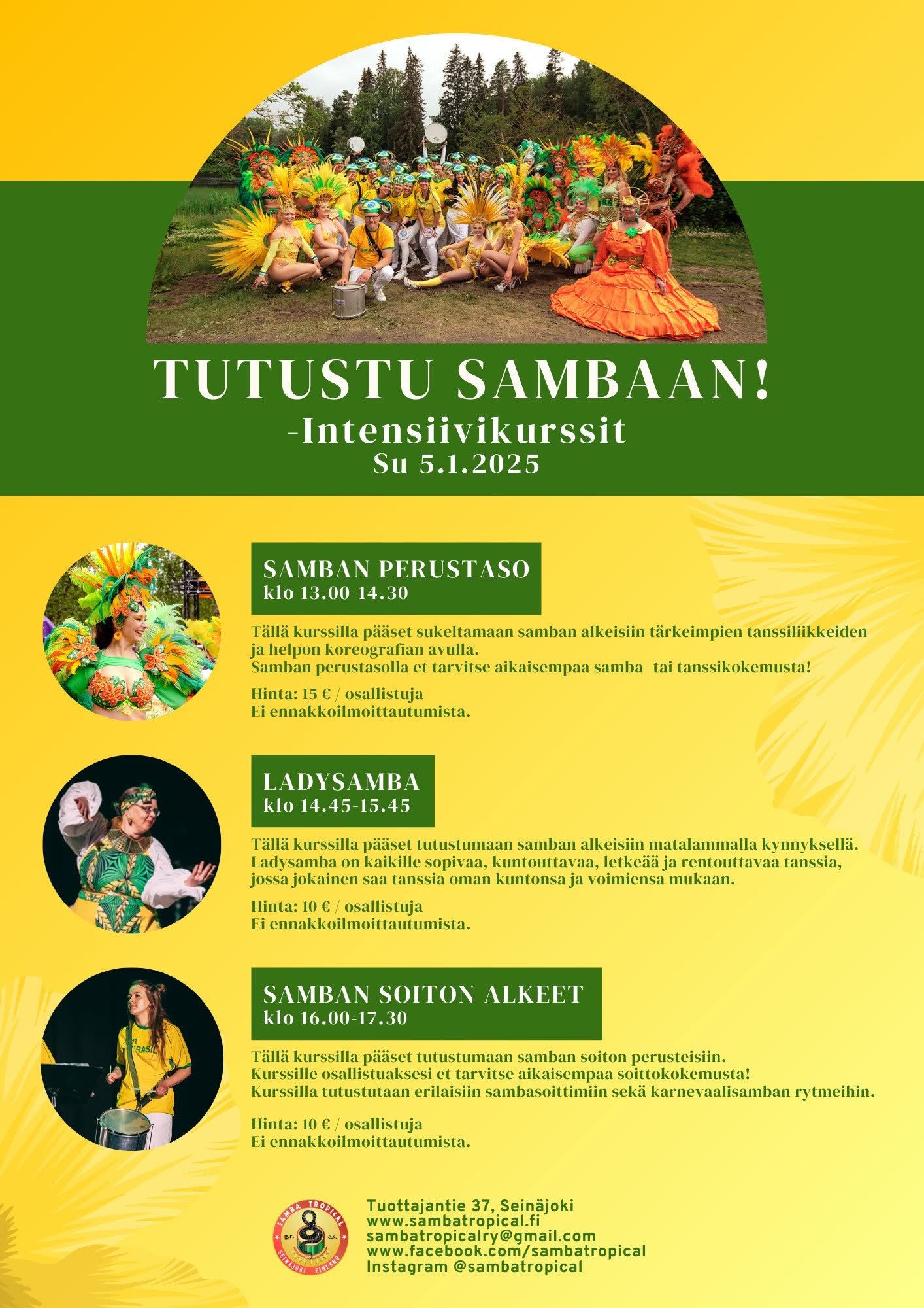 Tutustu sambaan! -Intensiivikurssit