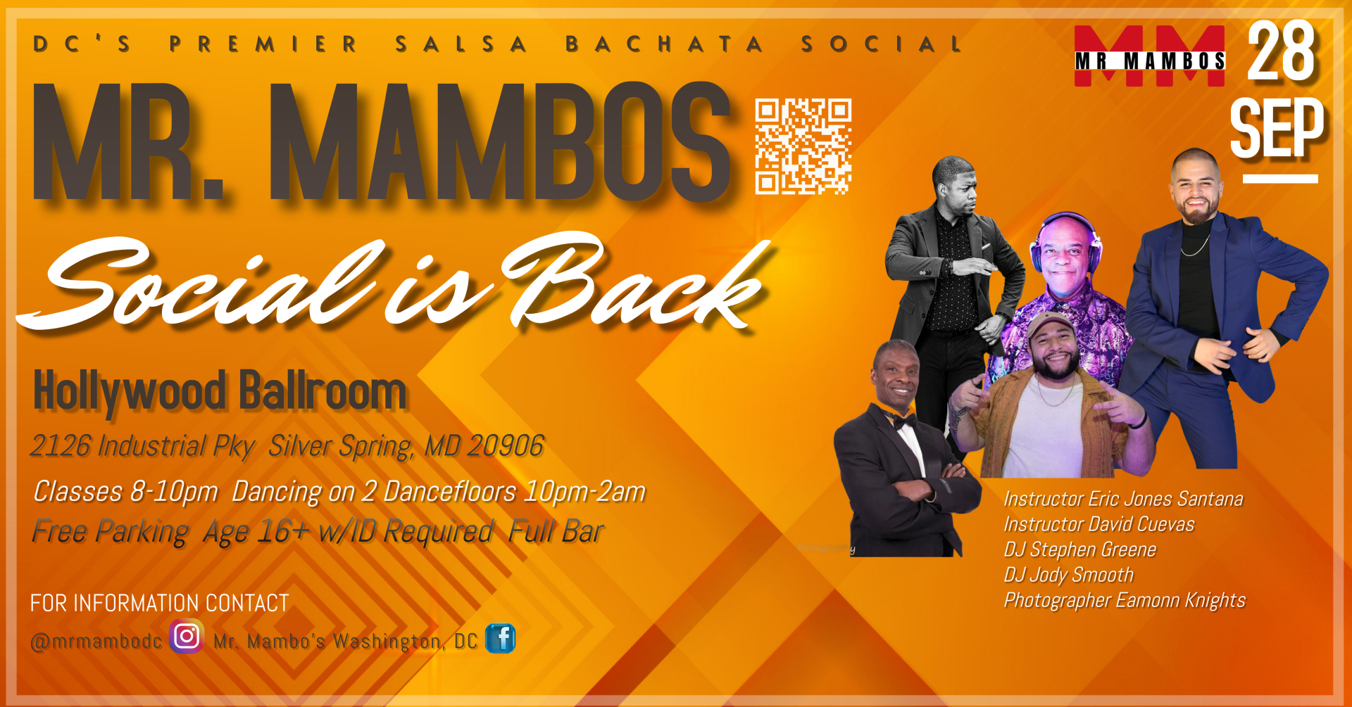 Mr. Mambo's is BACK at the Hollywood Ballroom