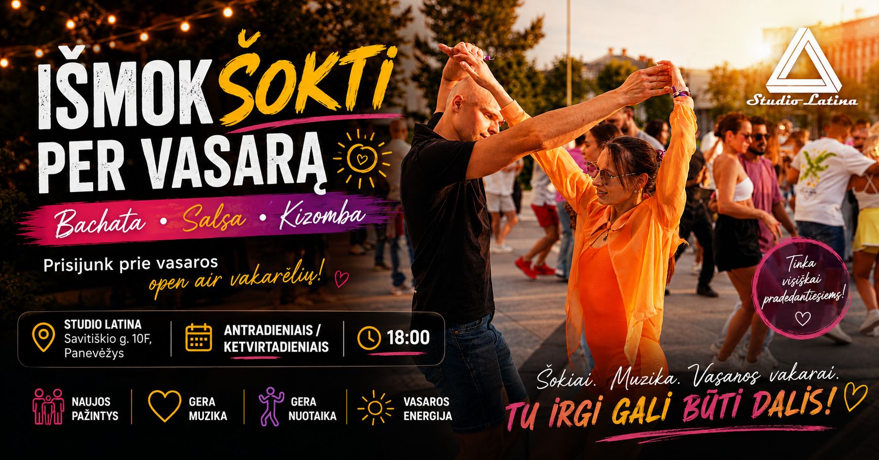 ☀️ IŠMOK ŠOKTI PER VASARĄ su Studio Latina! 💃🌴