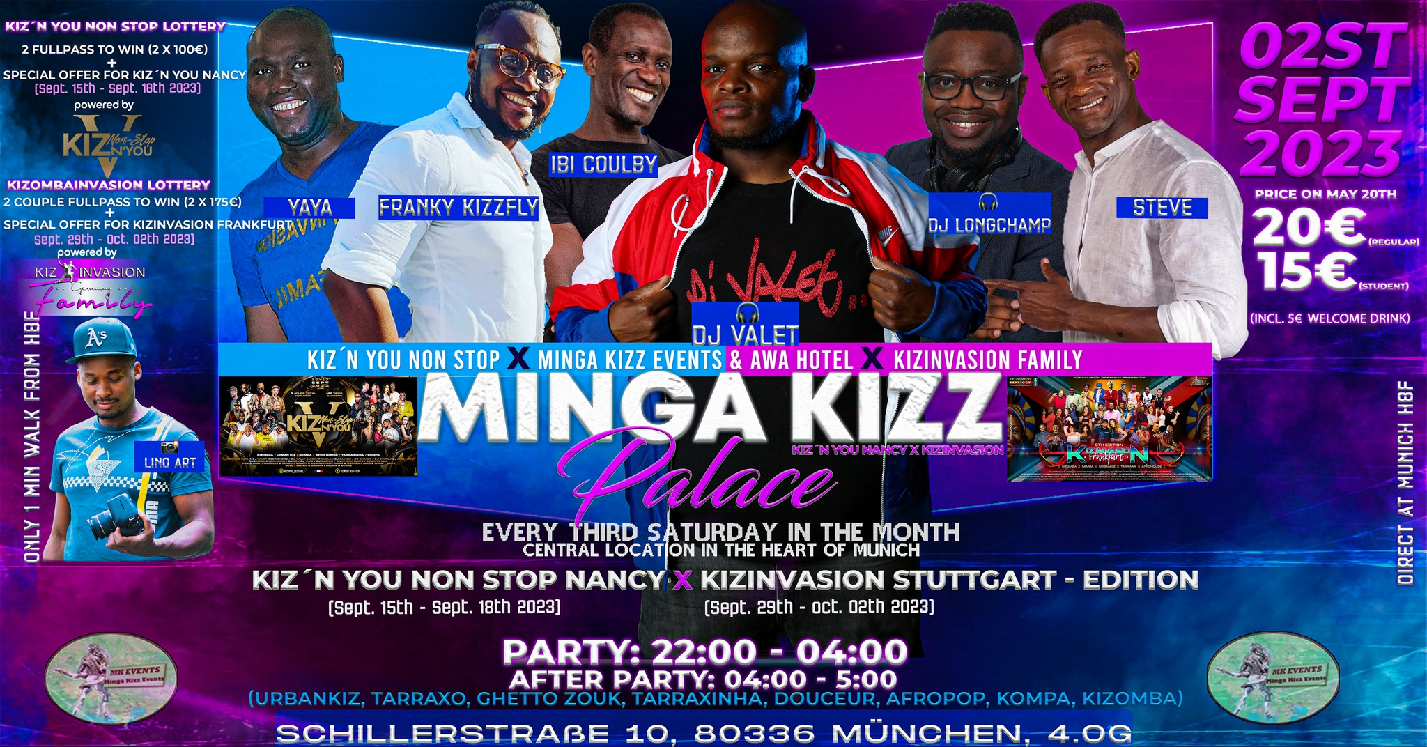 MINGA KIZZ PALACE - KIZ´N YOU NON STOP NANCY & KIZOMBAINVASION FANKFURT EDITION