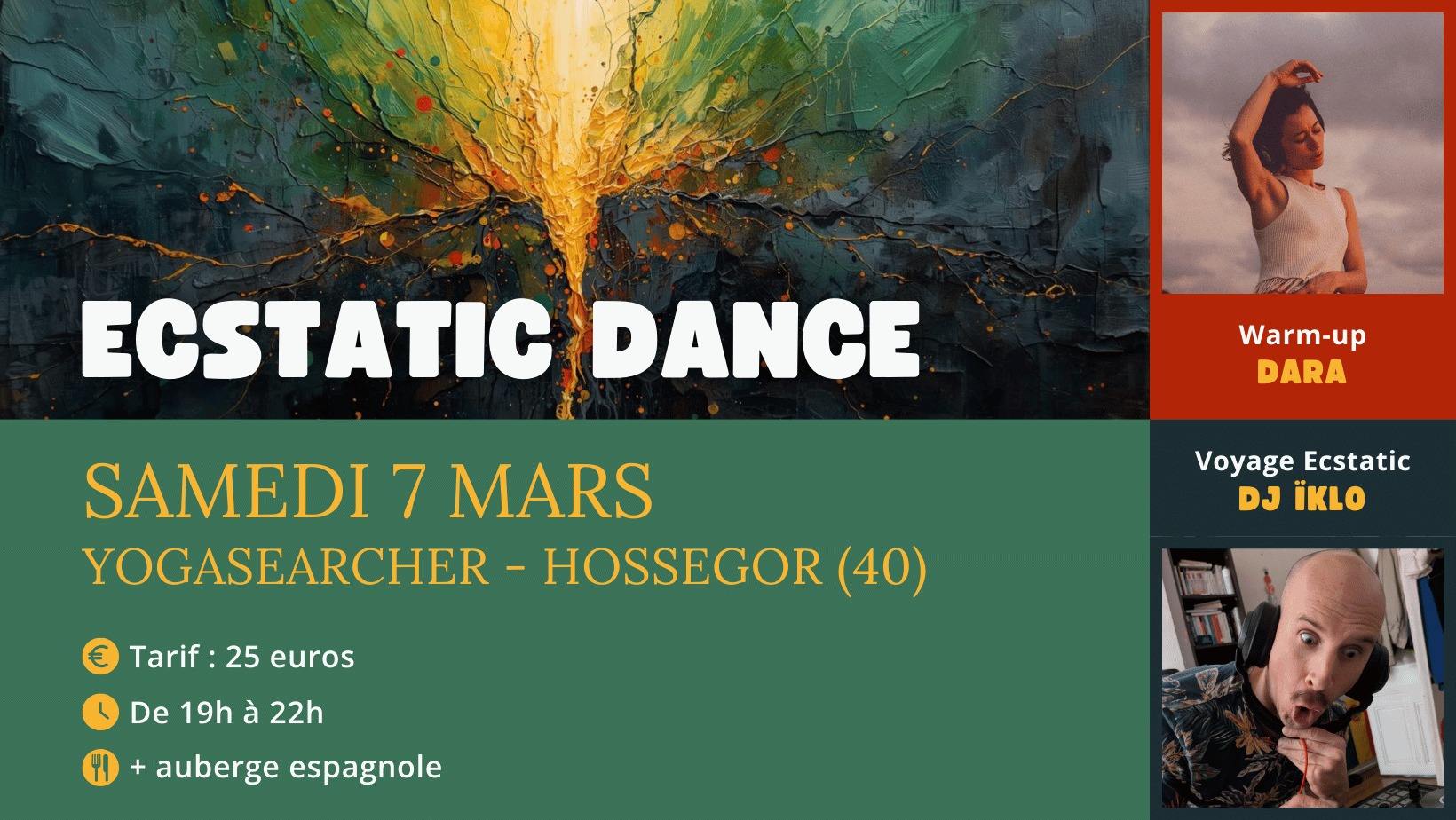 Ecstatic Dance à Hossegor avec Dara et DJ ïklo