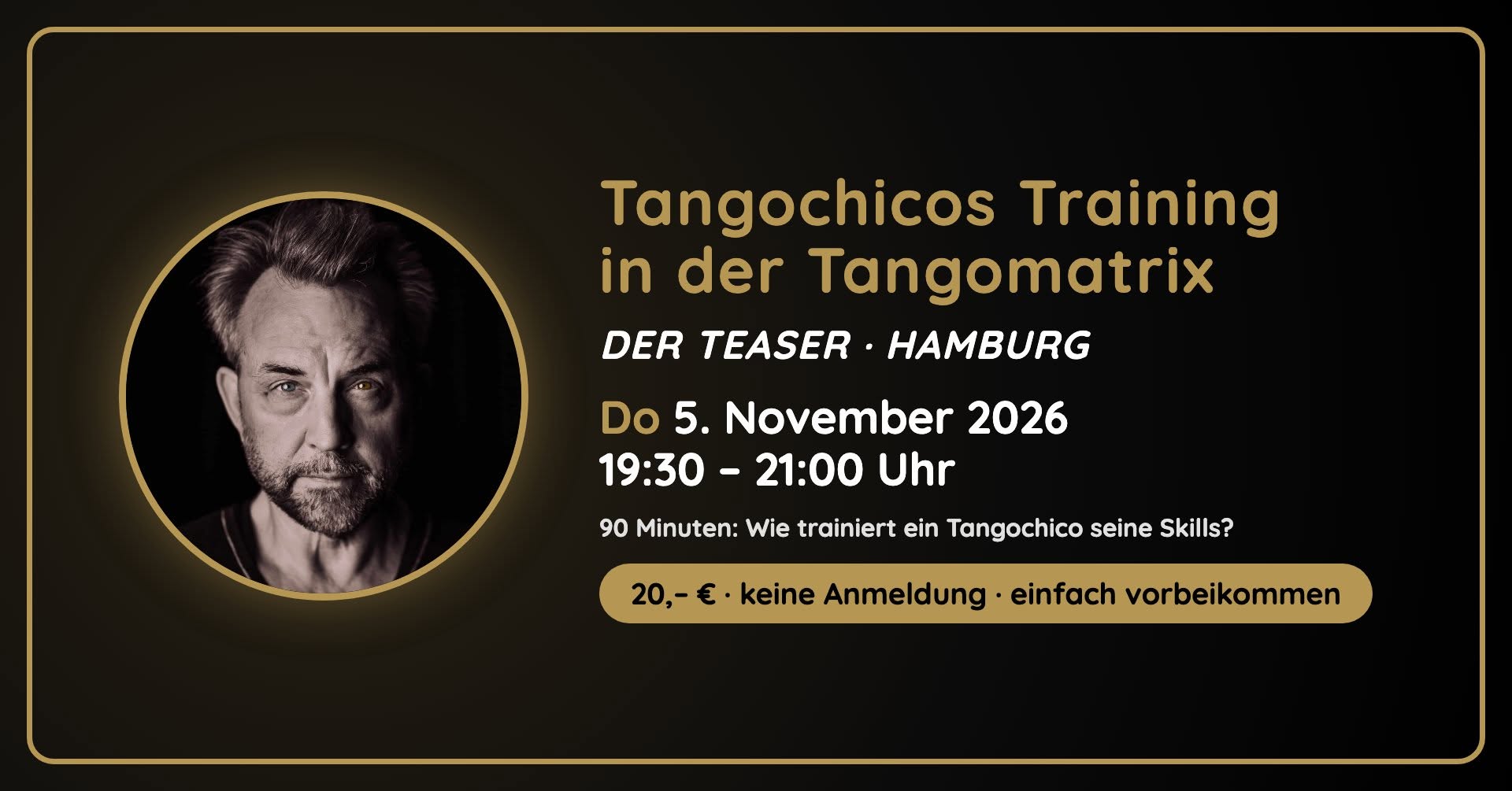 Tangochicos Training Teaser für das einzigartige Training für Tangeuros