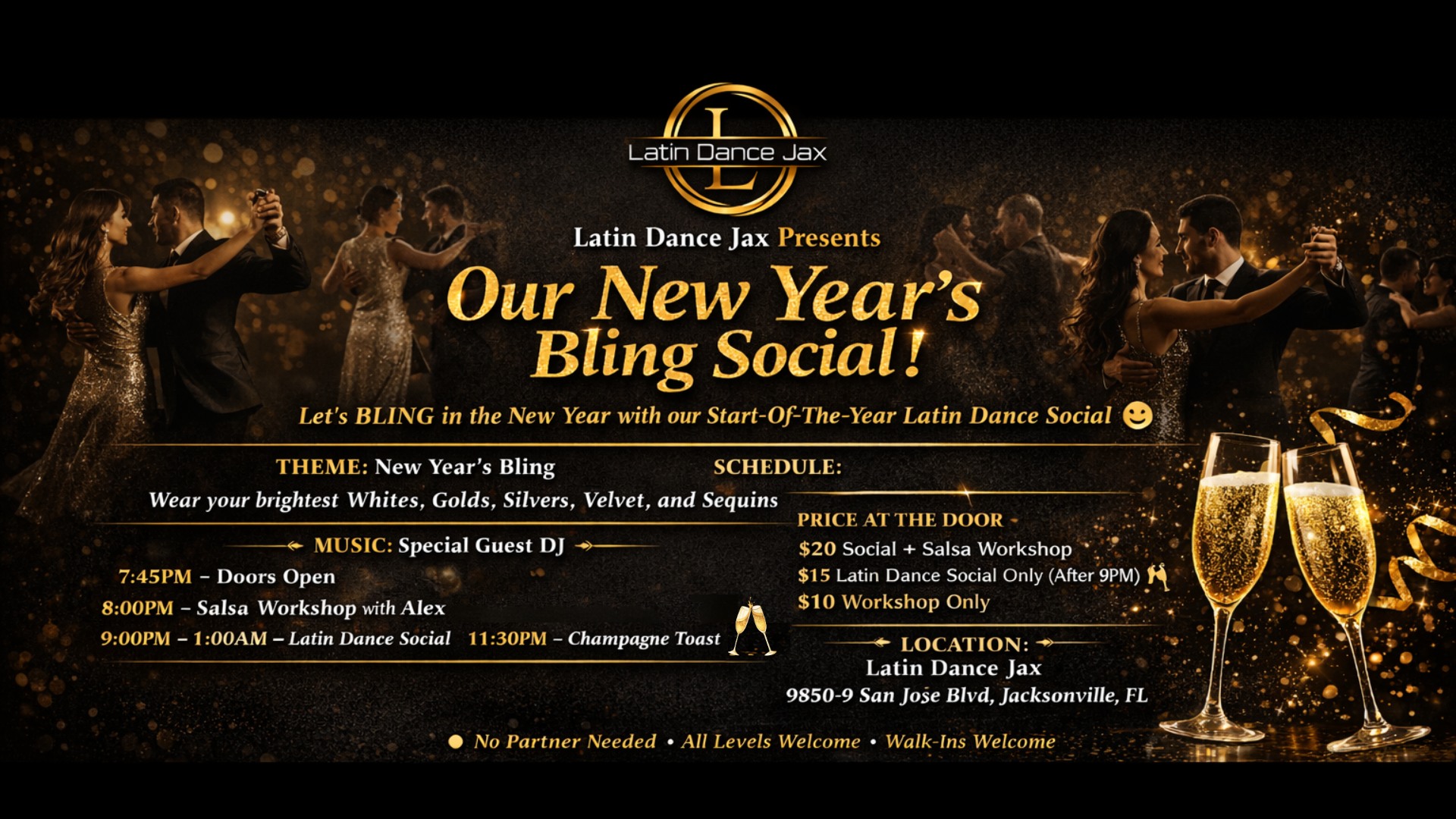 New Years Bling Latin Dance Social - LDJ