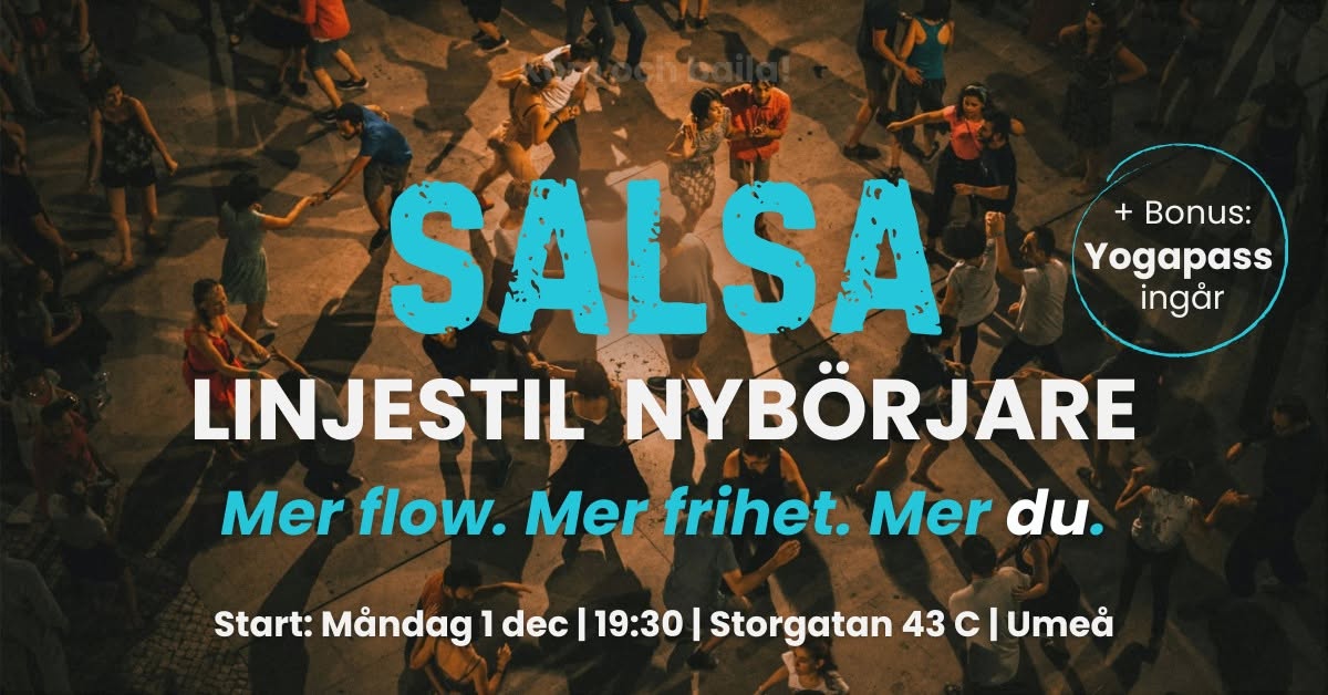 Salsa Din första linjekurs 3 pass i december Umeå