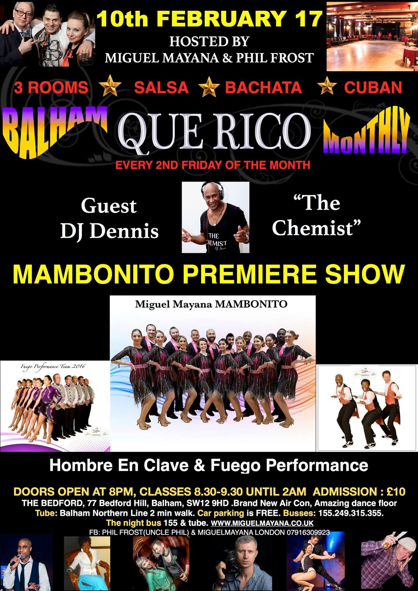 Friday 10th Feb - Que Rico Monthly Salsa bachata cuban Party