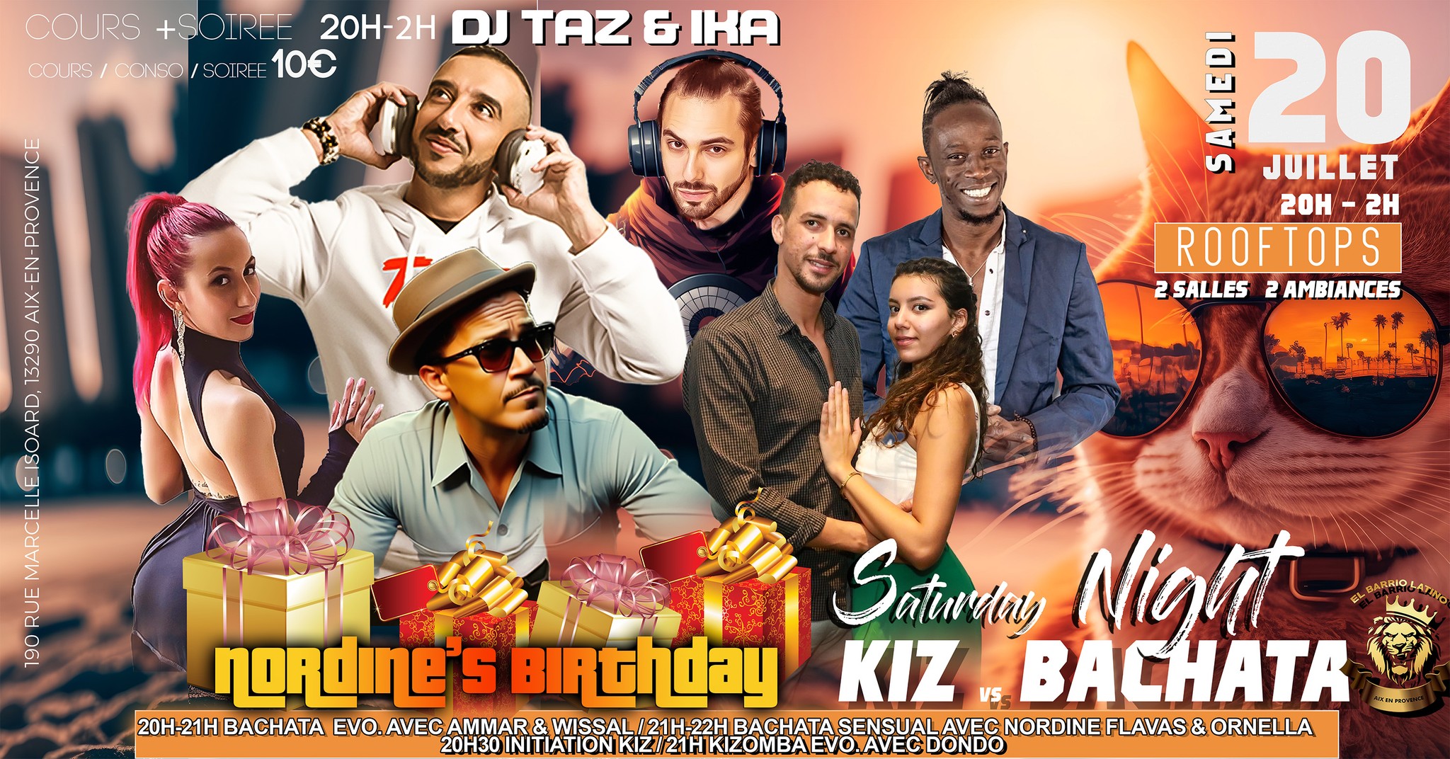 Saturday Night Bachata vs KIz - spécial Nordine's Bday SAMEDI 20 JUILLET