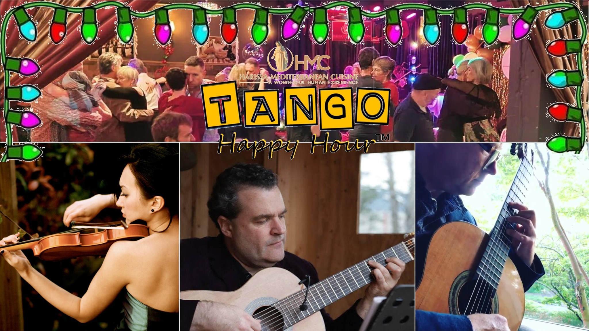 12th Annual *Holiday Party* edition TangoHappyHour w live music & drop-in lesson!
