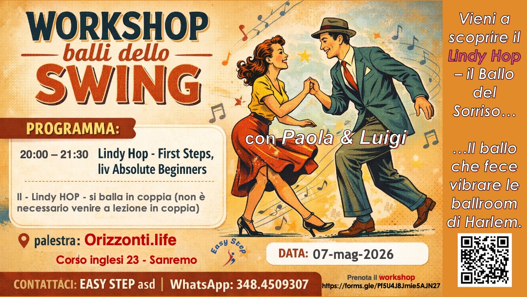 Workshop i Balli dello SWING a Sanremo, 07-mag-26