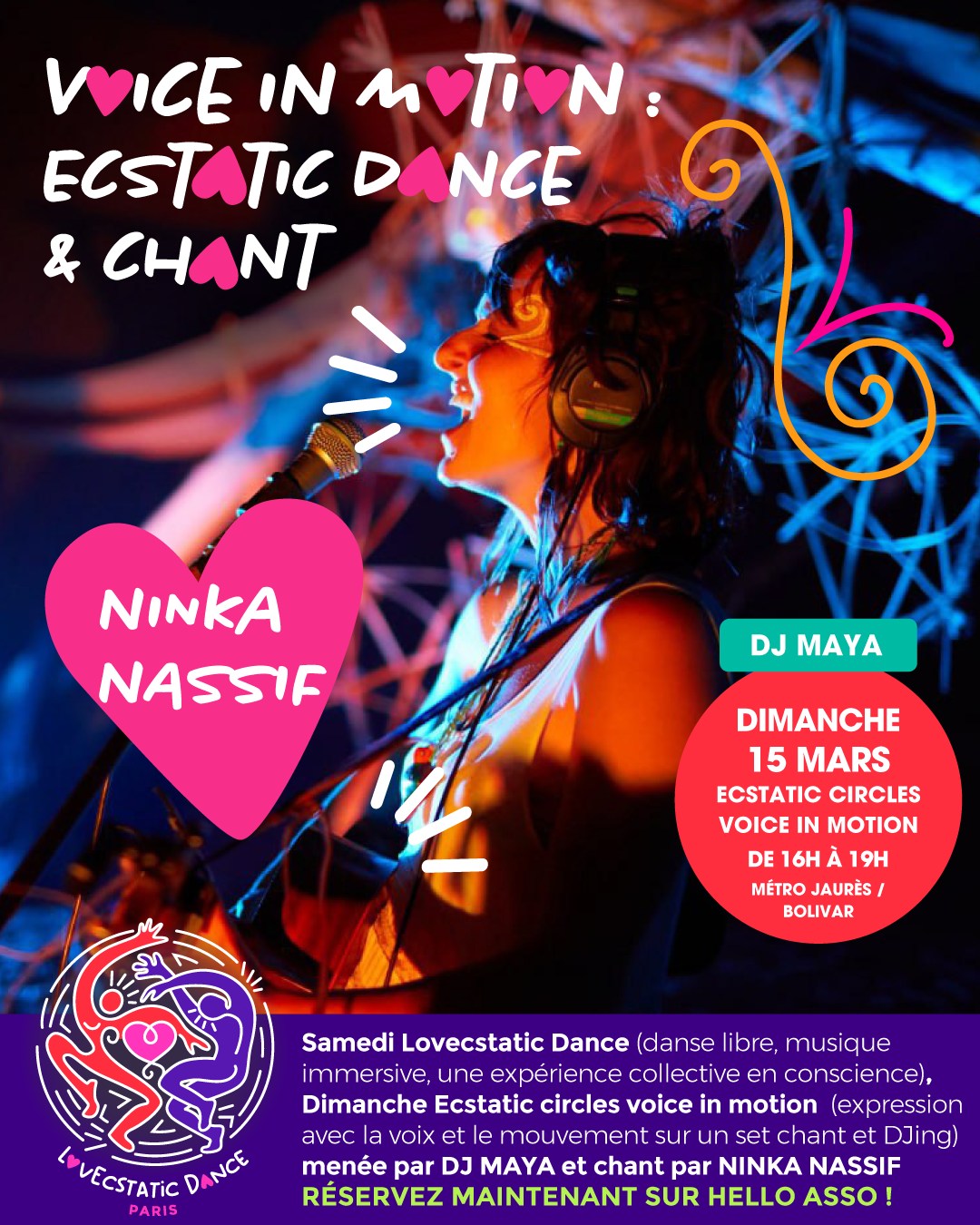 Ecstatic Dance Paris Conscious Dance w DJ Maya & Voice in Motion with La Ninka
