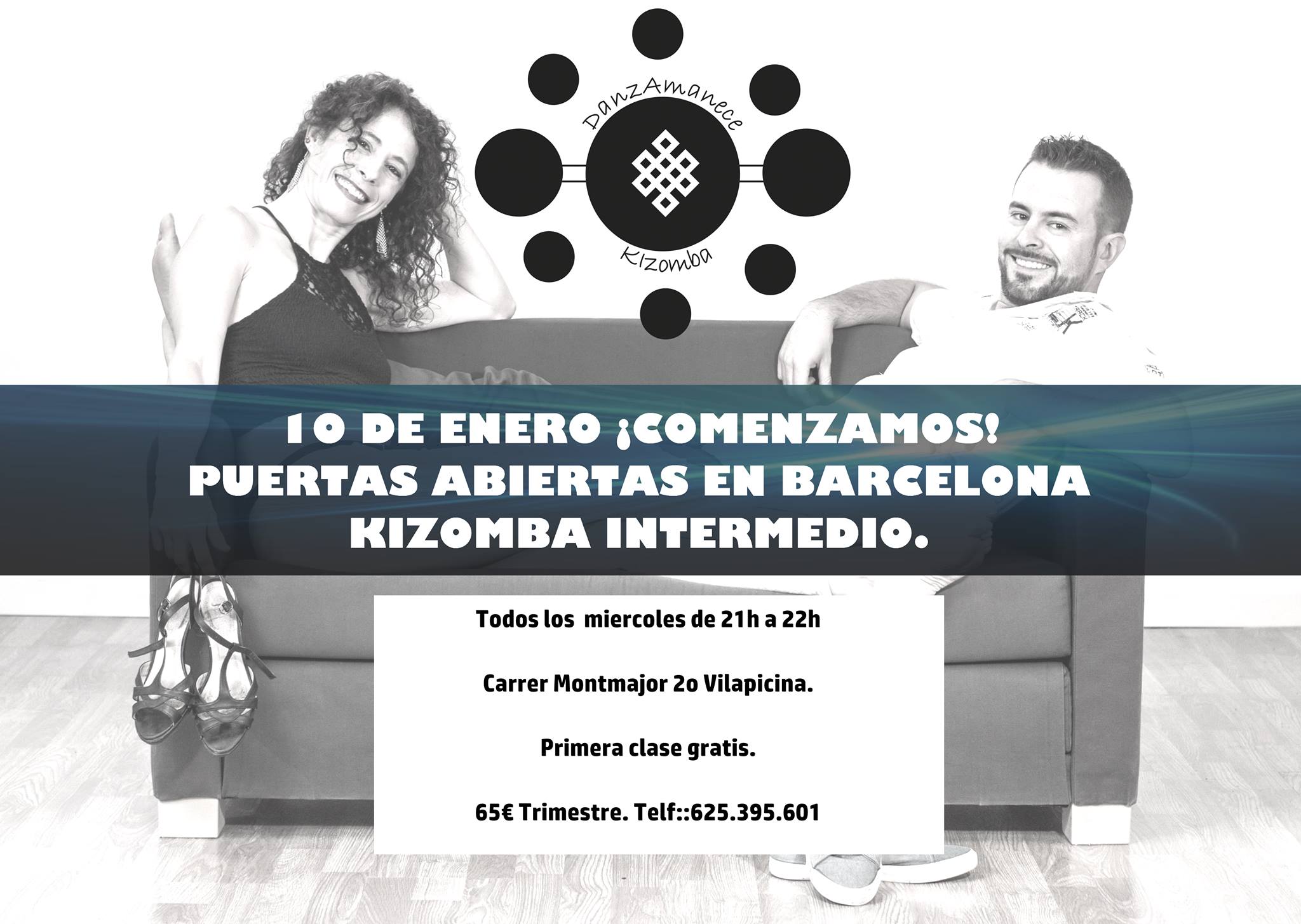 10 enero puertas abiertas en Barcelona nivel intermedio Kizomba