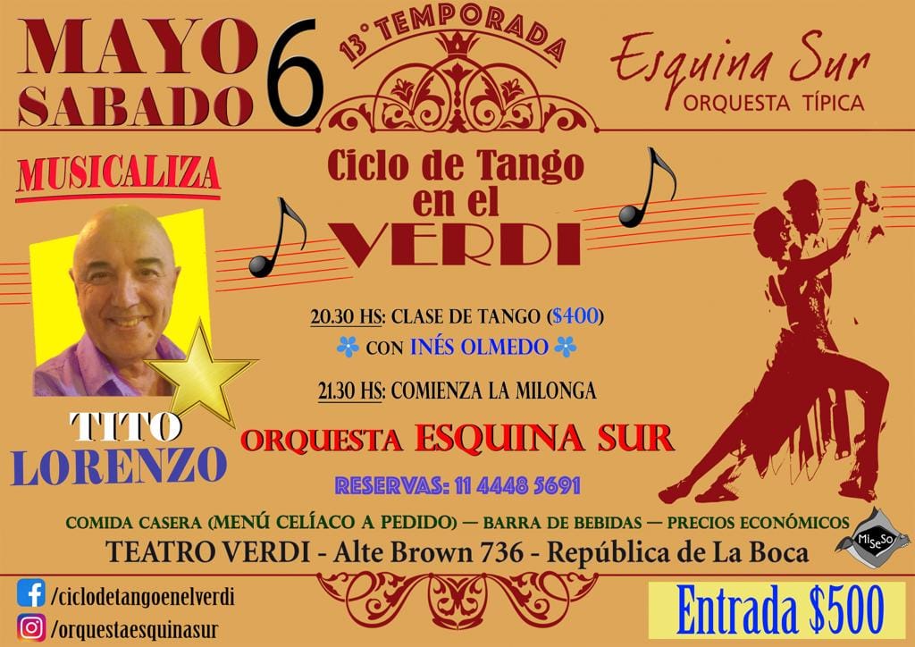 Ciclo de Tango en el Verdi -Mayo-