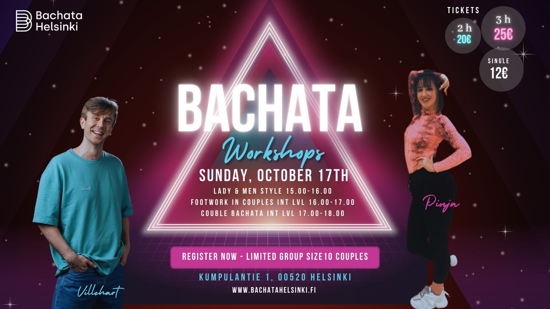17.10. Bachata Workshops Villehart & Pinja