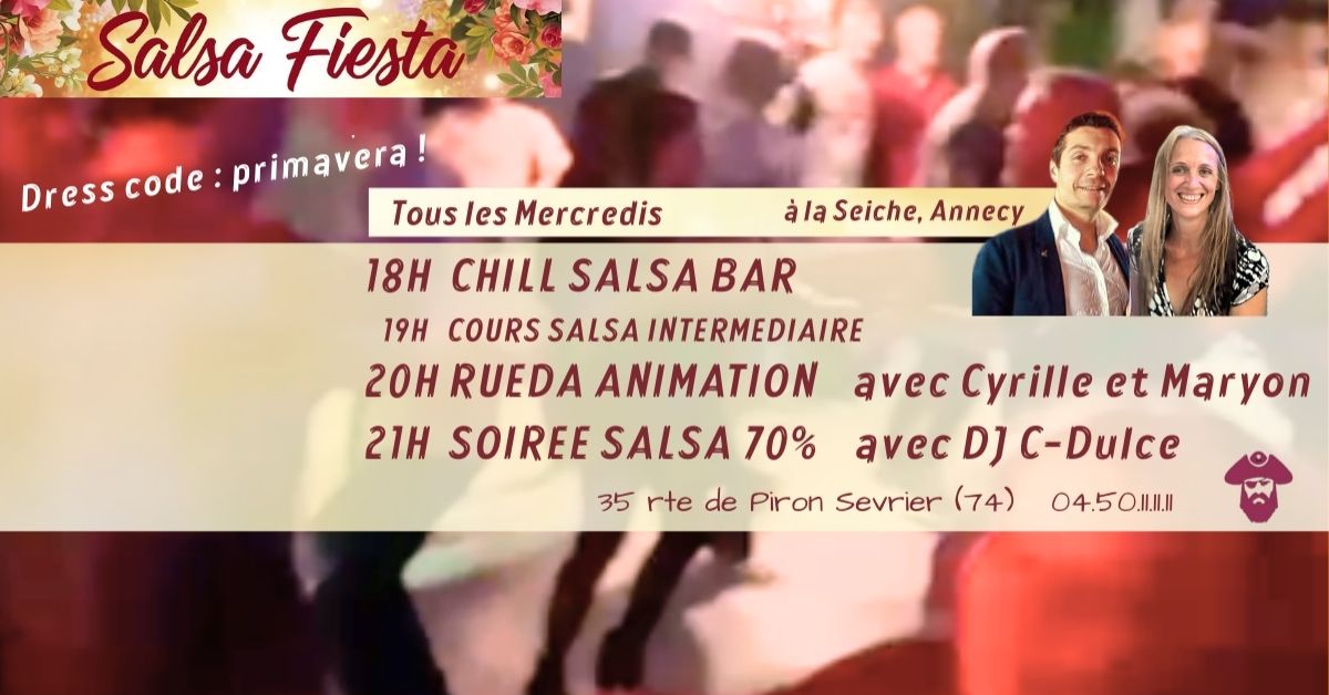 🥳 Fiesta Salsa à la Seiche mercredi avec Maryon, Cyrille et DJ C-Dulce