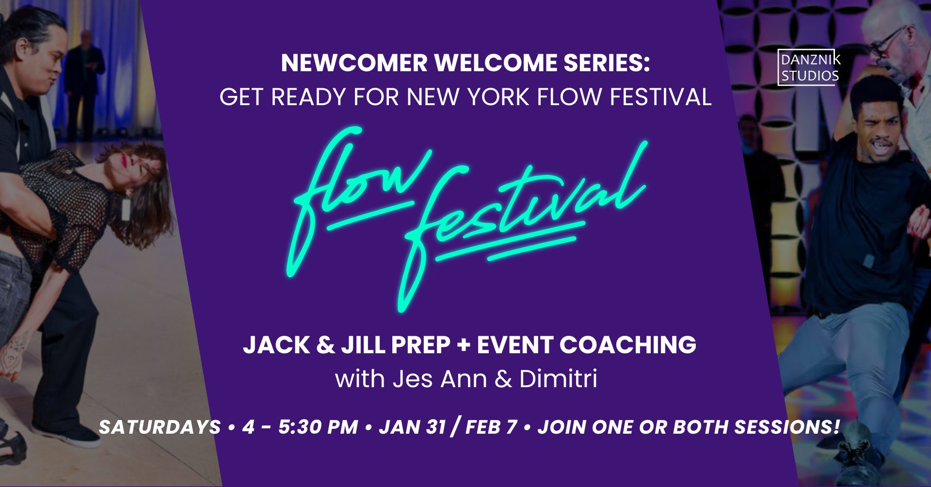 WSDC Newcomer Welcome Series: Get Ready for NY Flow Festival! J&J Prep with Jes Ann + Dimitri