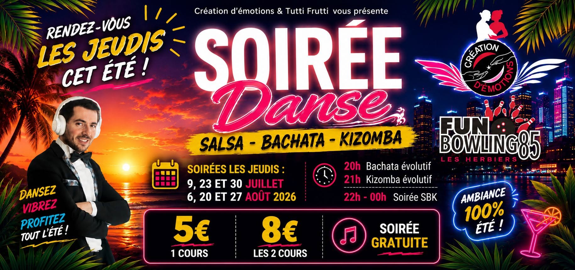 l'été danse SBK au Fun Bowling des Herbiers