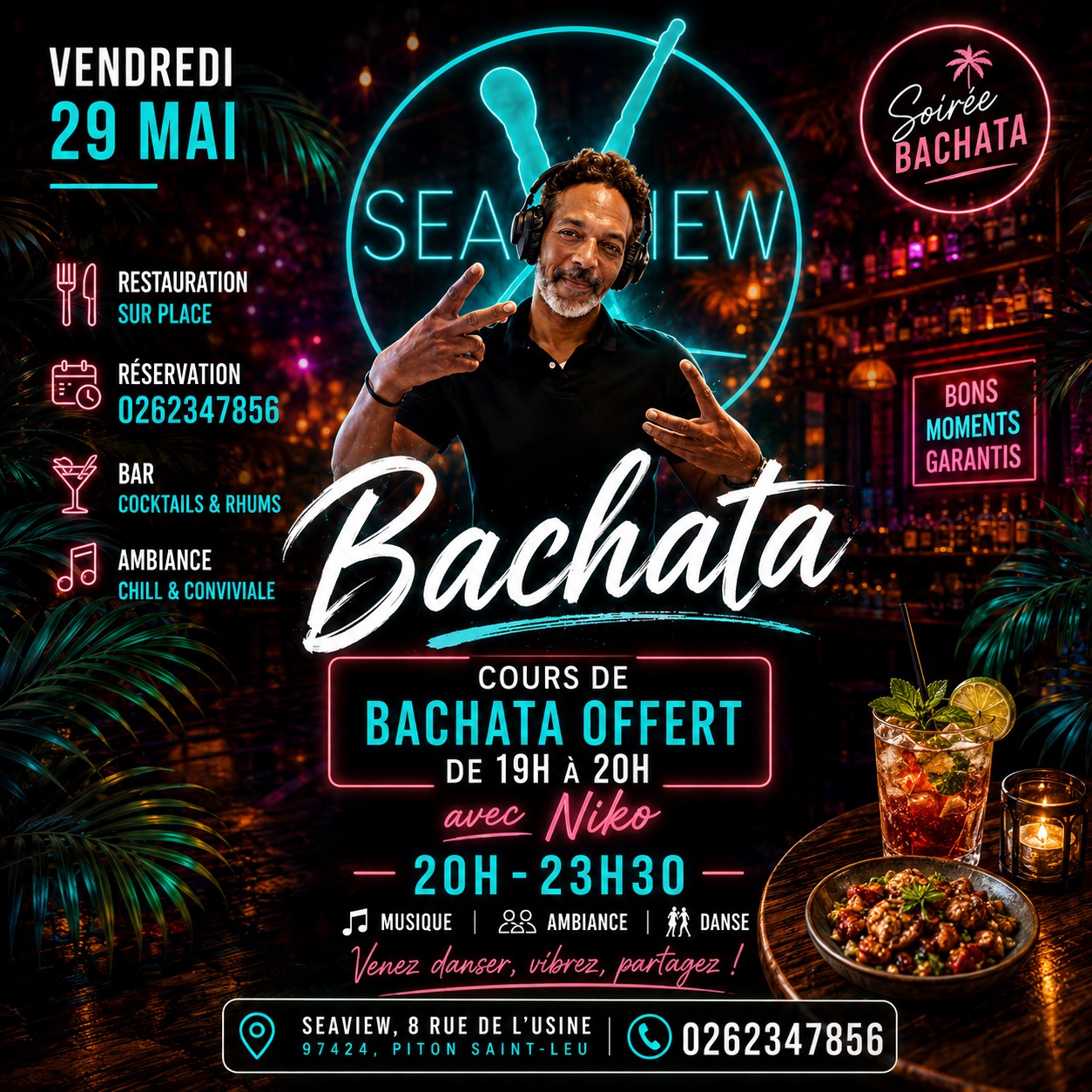 Soirée BACHATA du Seaview - vendredi 29 mai