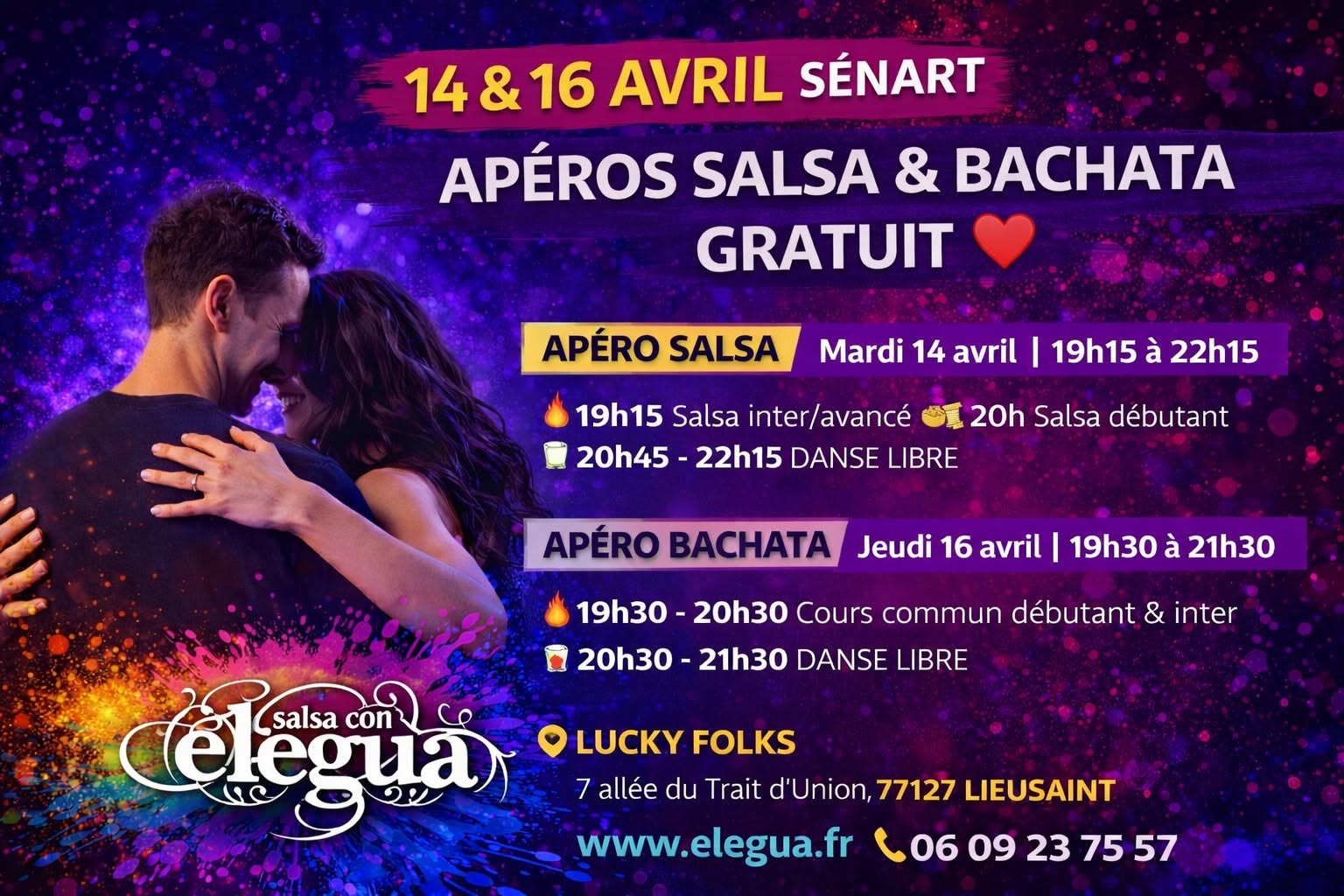 Les apéros salsa & bachata à Sénart GRATUIT