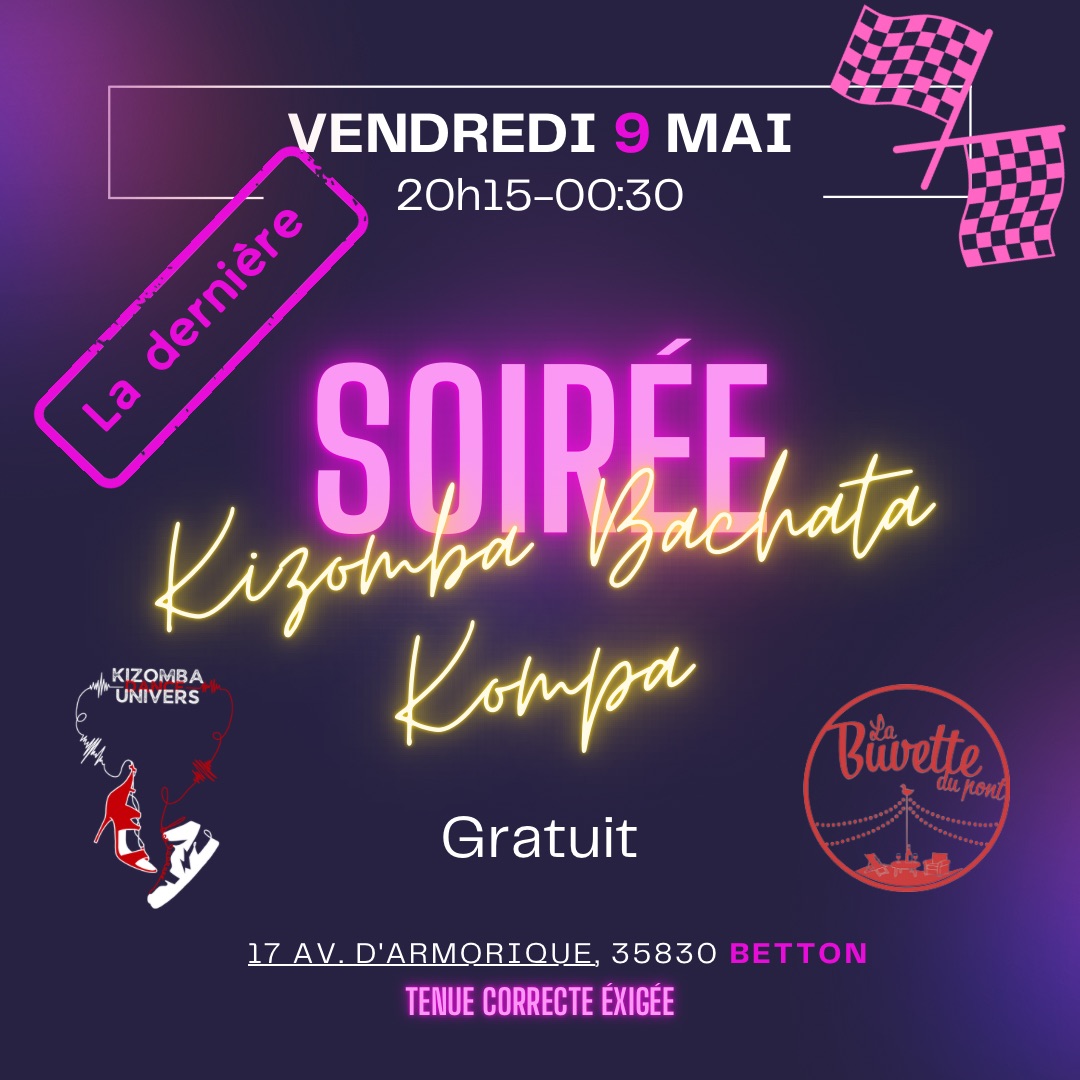 Soirée kizomba bachata kompa, la buvette du pont