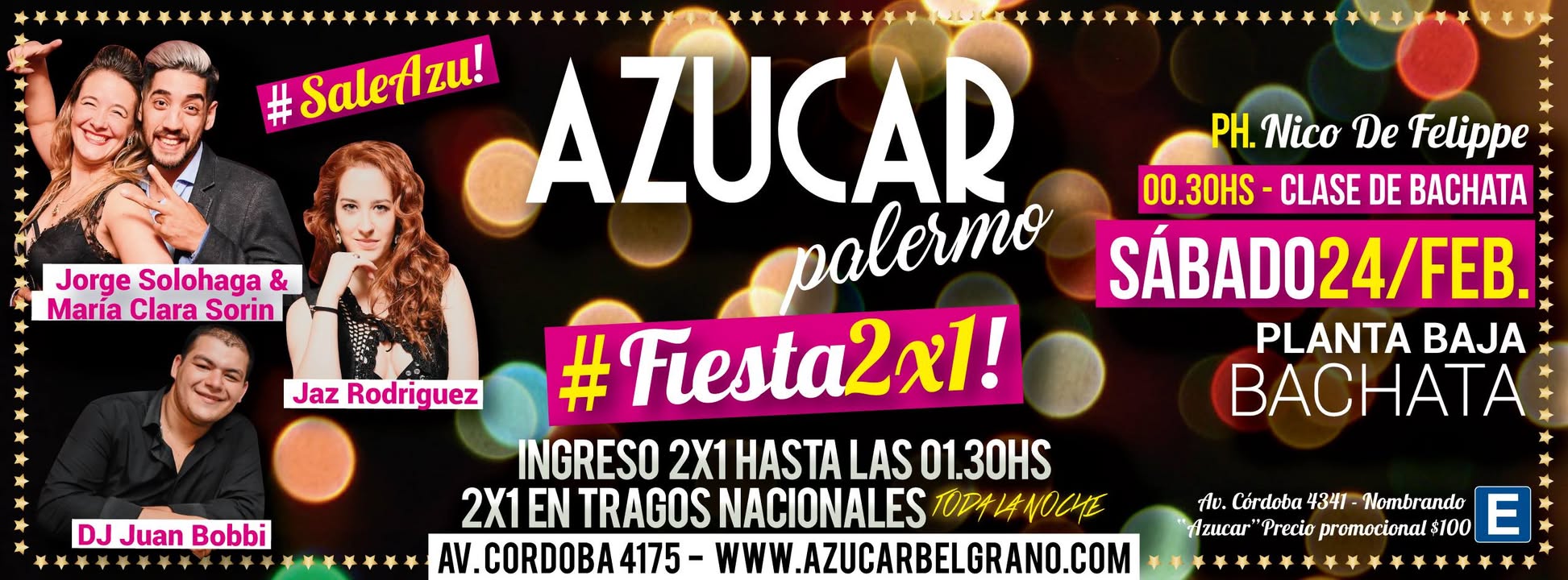 Sáb.24.FEB - Fiesta2x1! Descuento! ★SaleAzu!